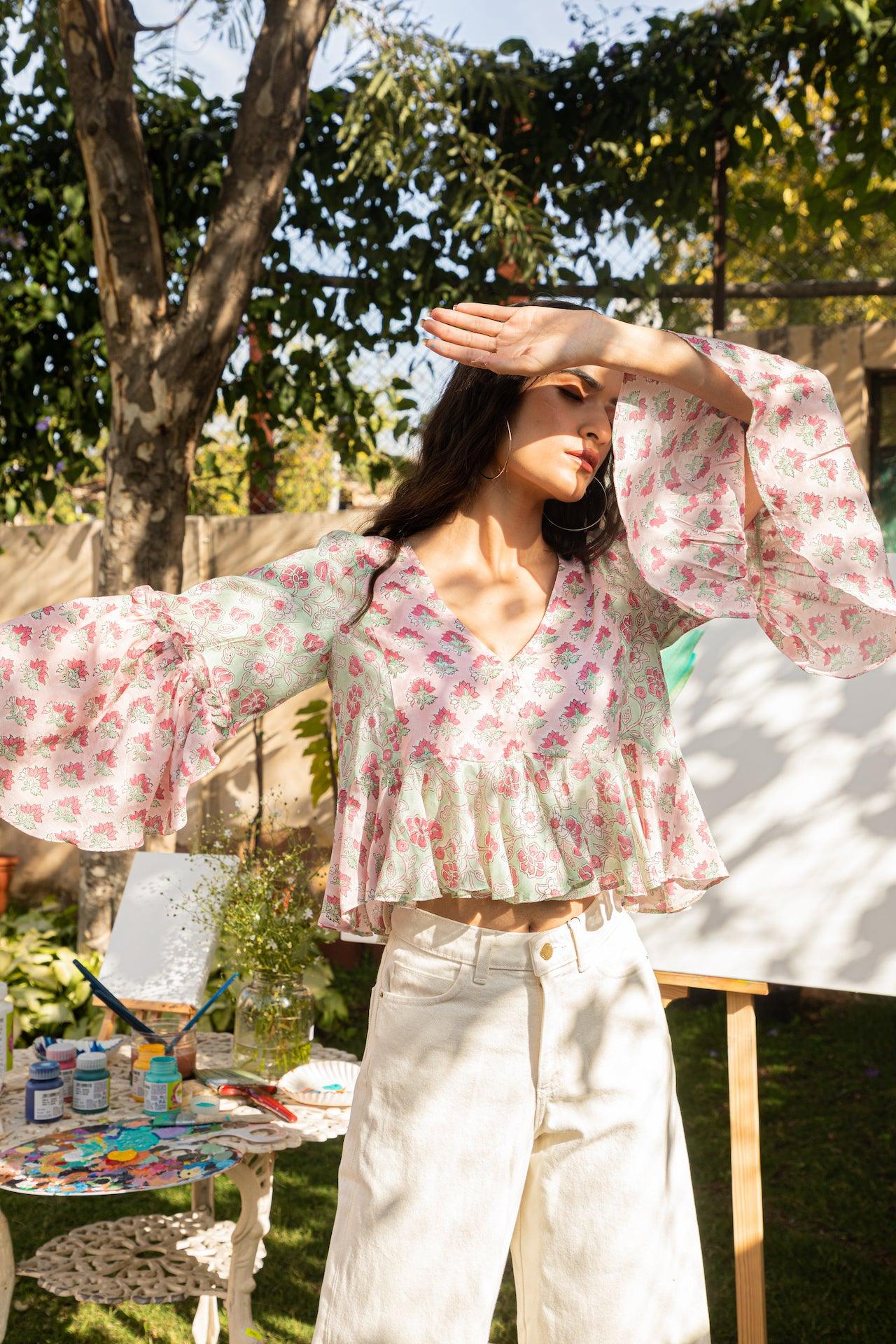 BAY MUSLIN SILK TOP