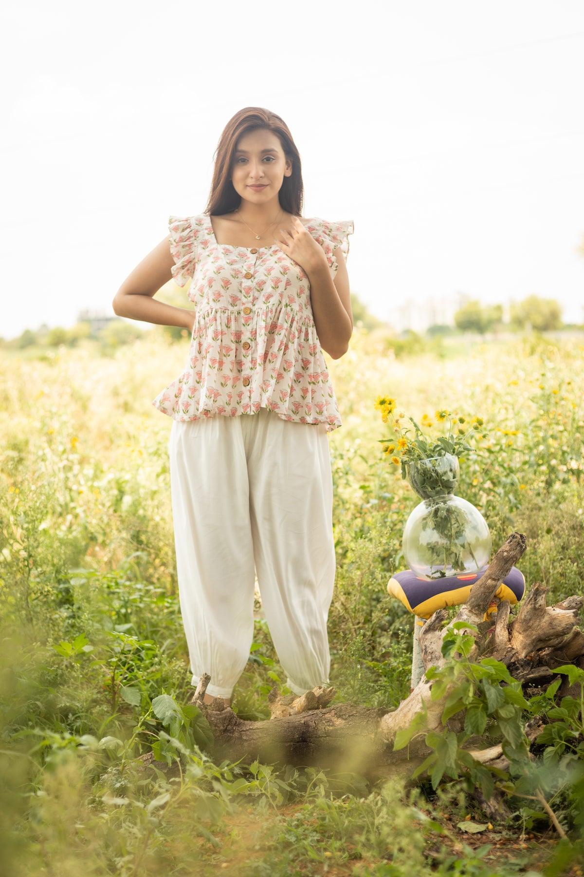 16 AGAIN- WHITE WISP COTTON TOP