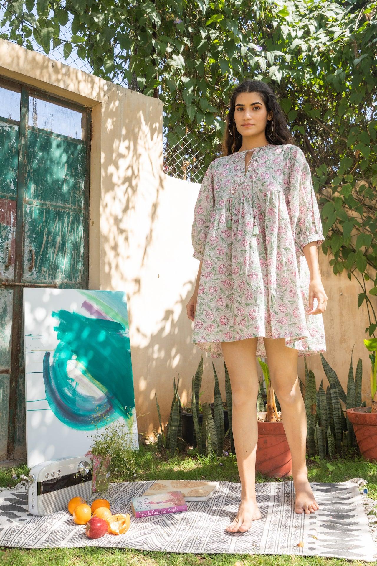 SUVI COTTON SHORT DRESS