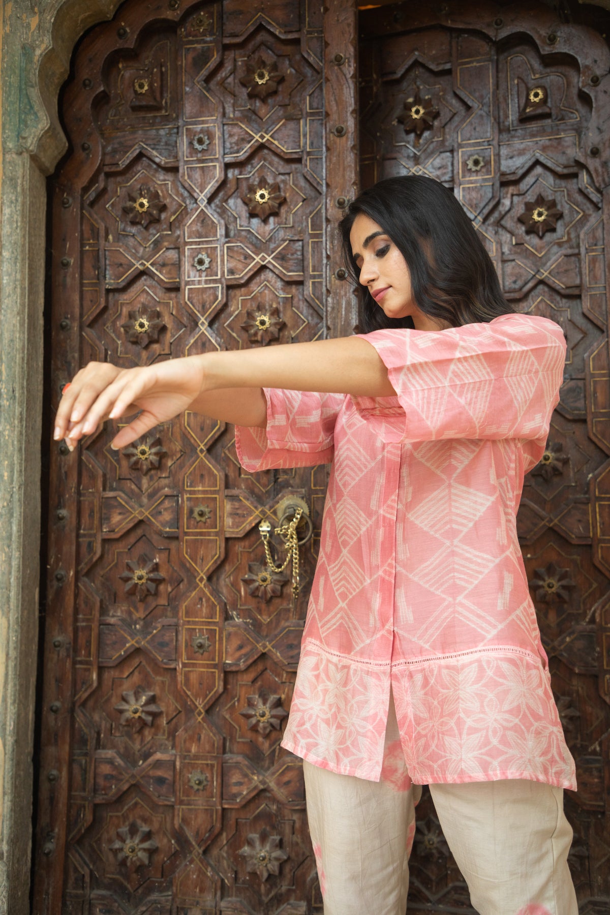 MOKSH CHANDERI CO-ORD SET