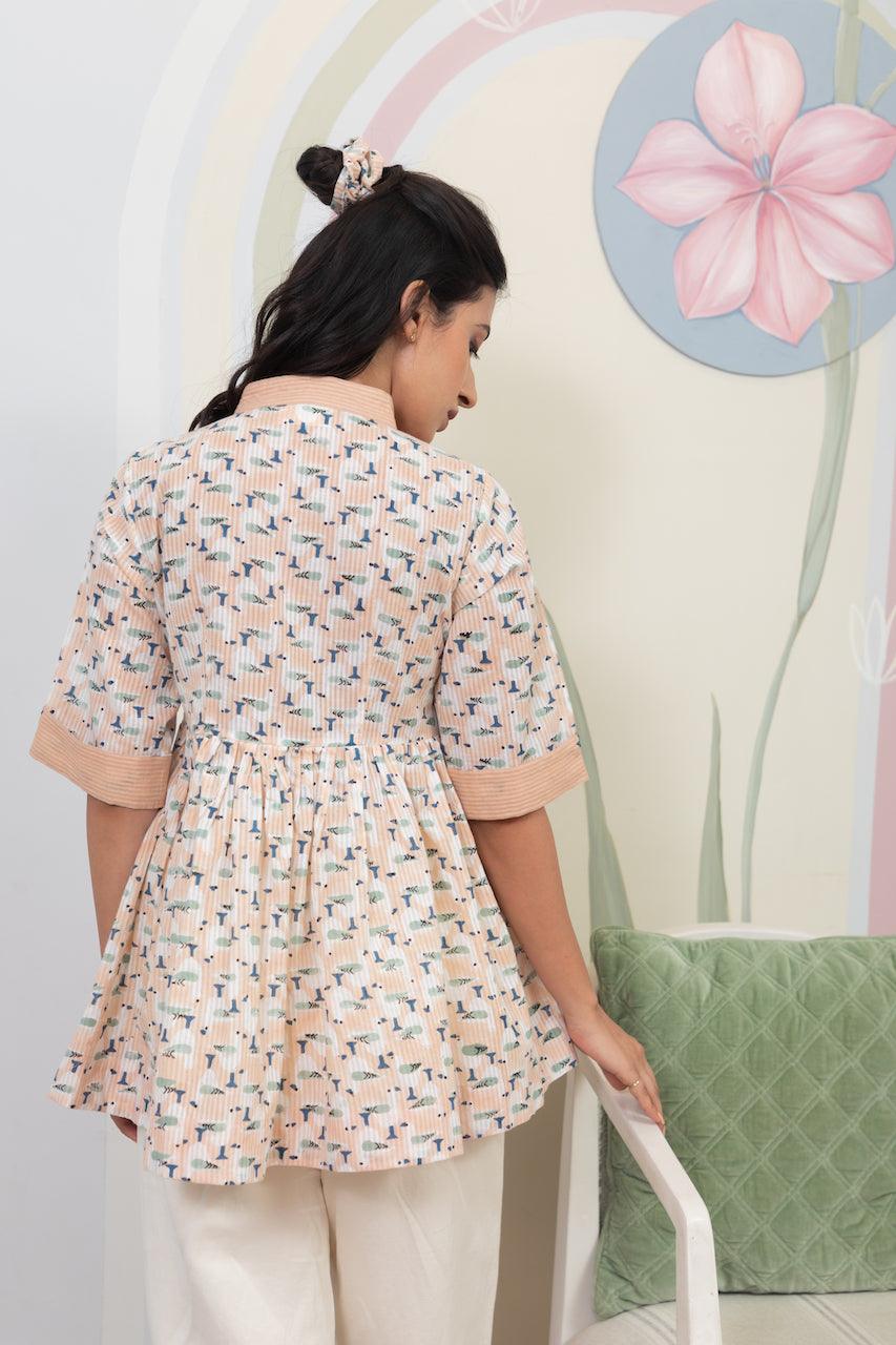 NESTED COTTON TOP
