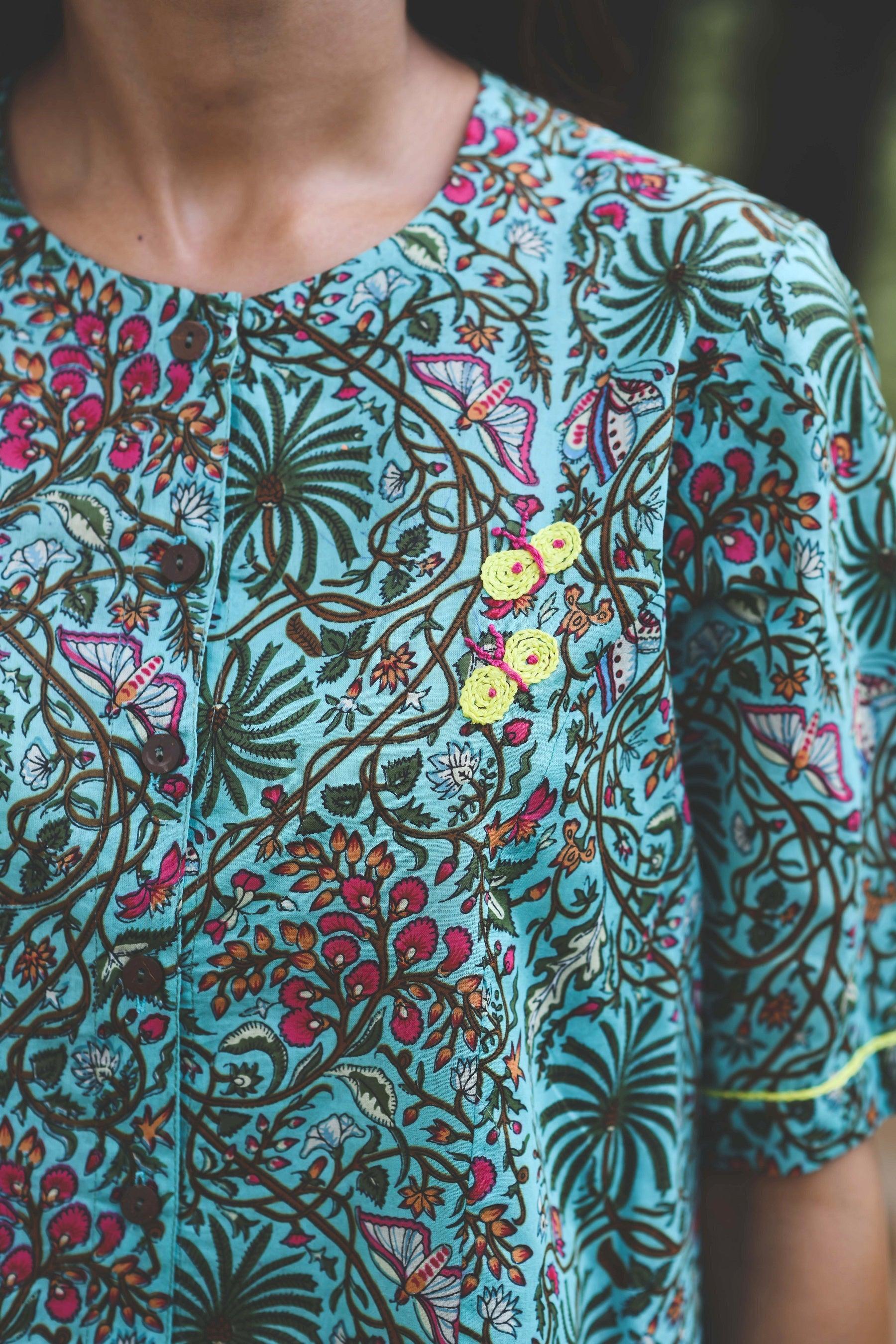 BUTTERFLY ON FLOWER EASY BREEZY SET