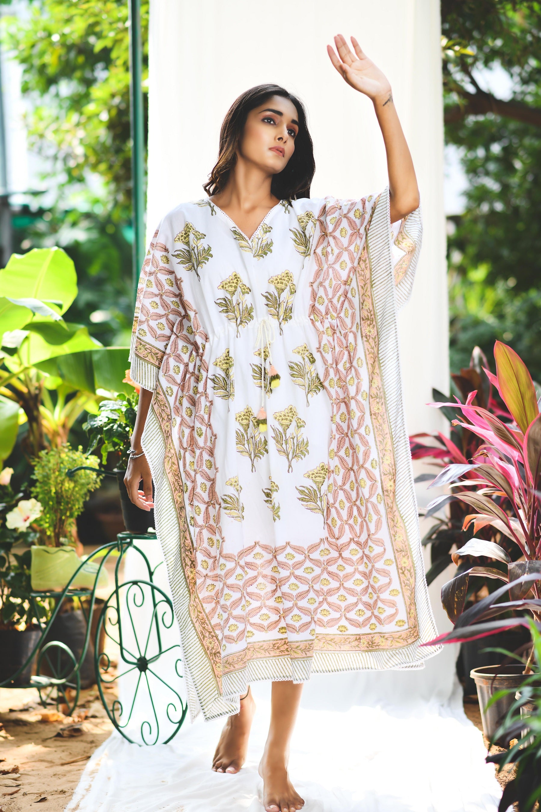 Peach Fresh Long Kaftan