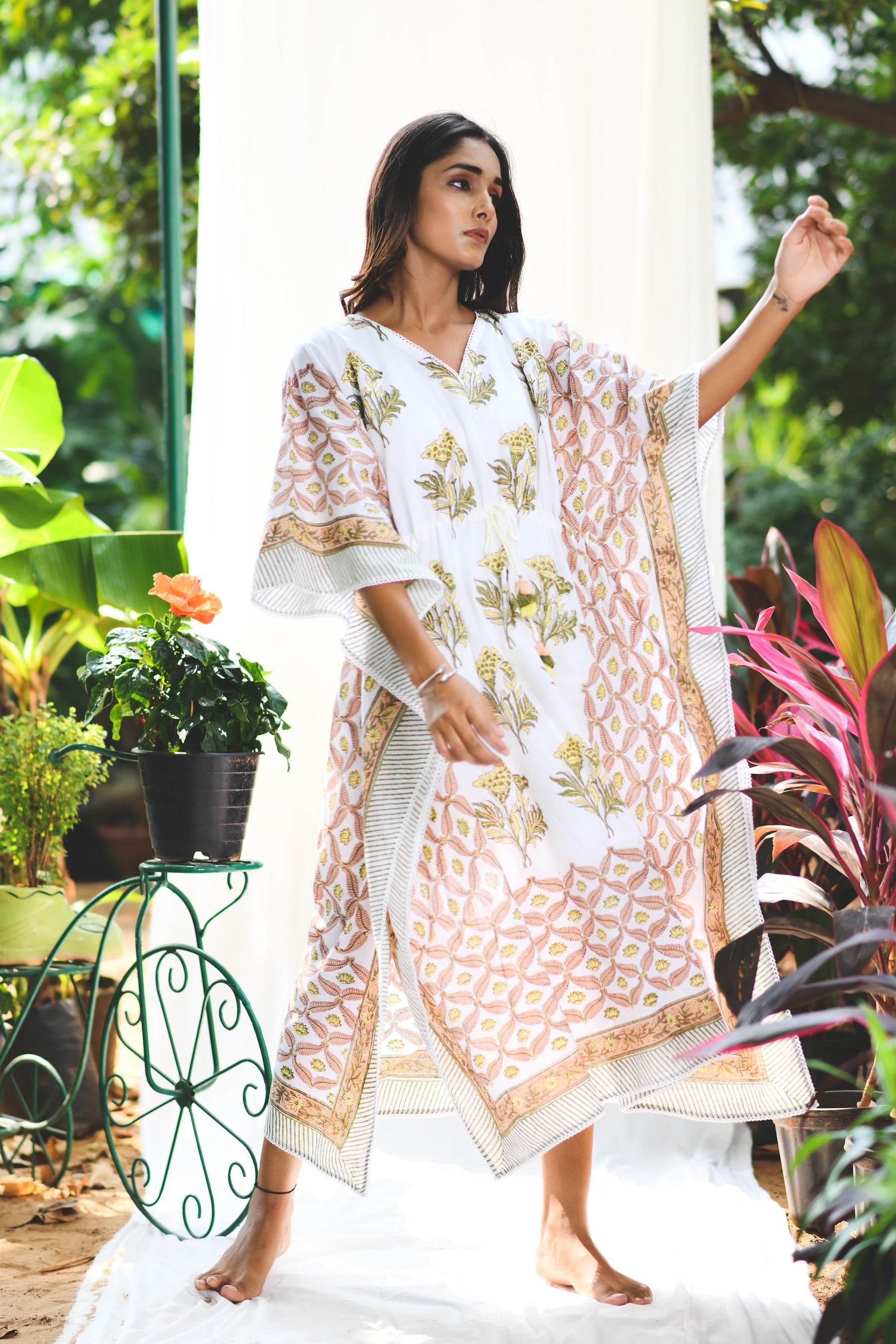 Peach Fresh Long Kaftan