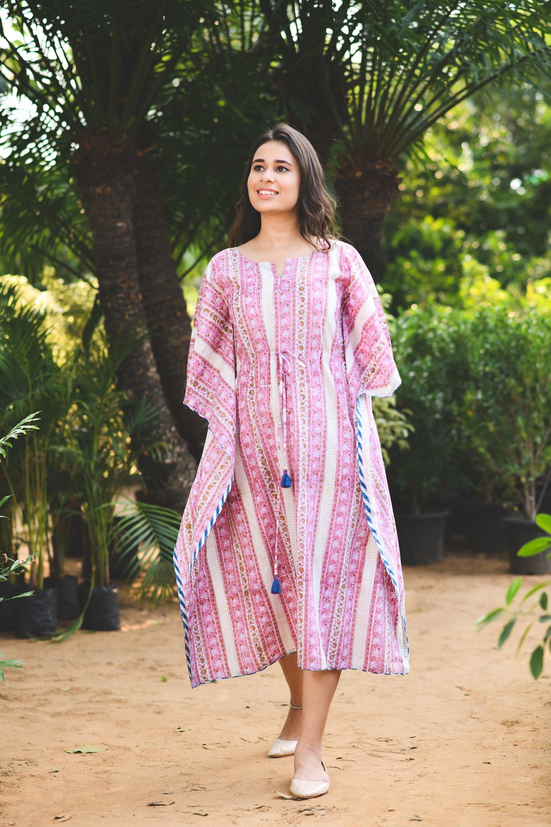 POPPY PINK LONG KAFTAN