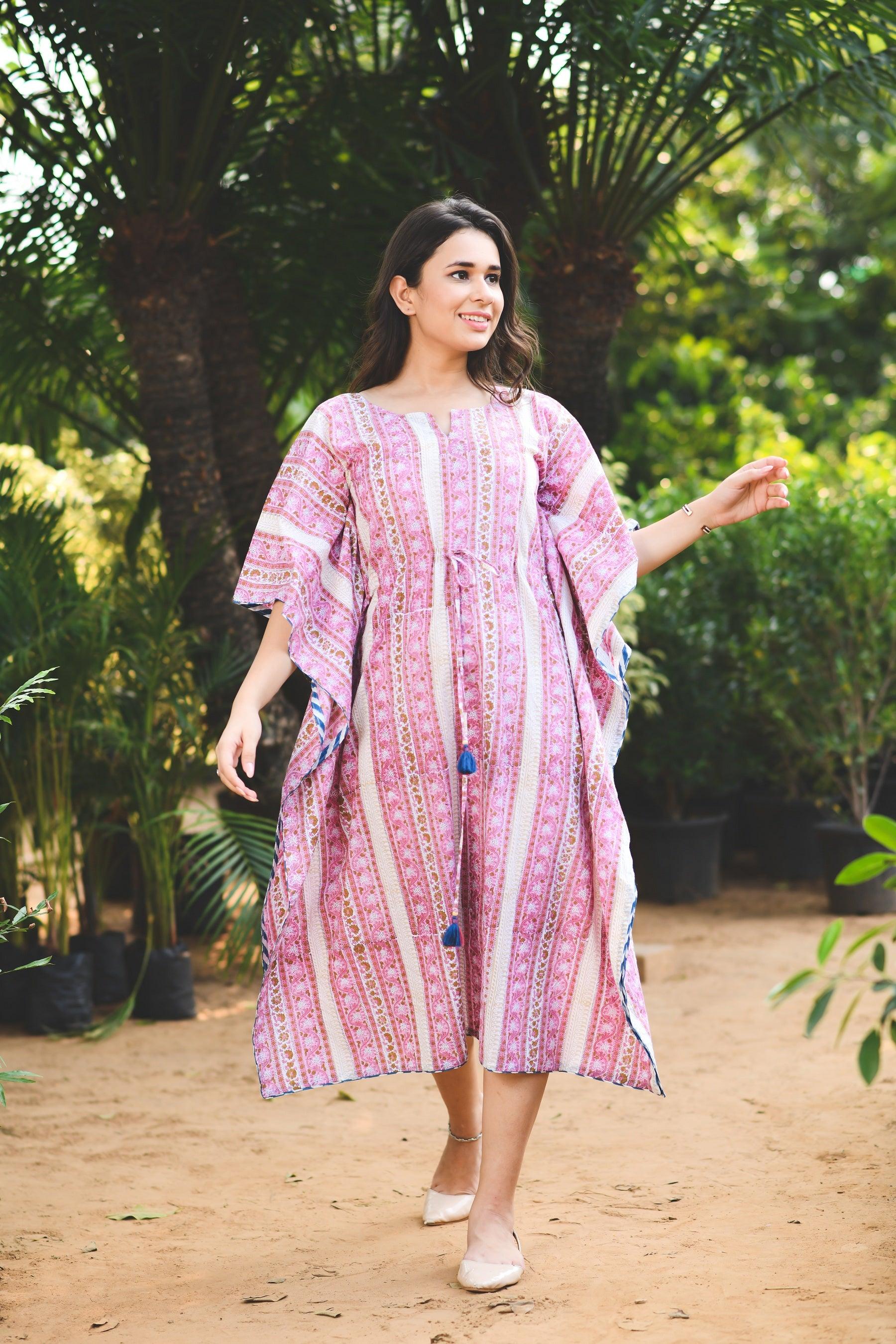POPPY PINK LONG KAFTAN