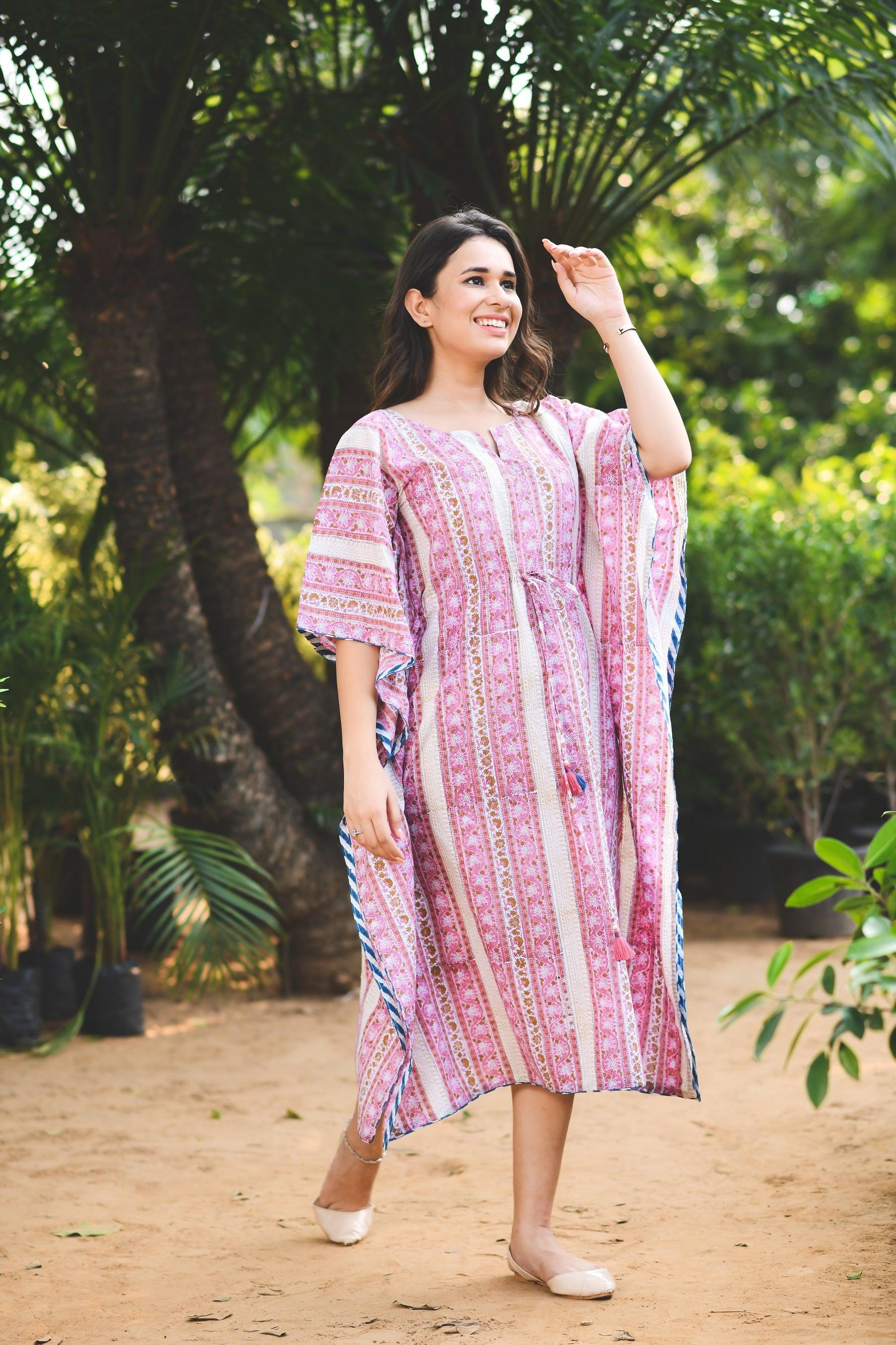 POPPY PINK LONG KAFTAN