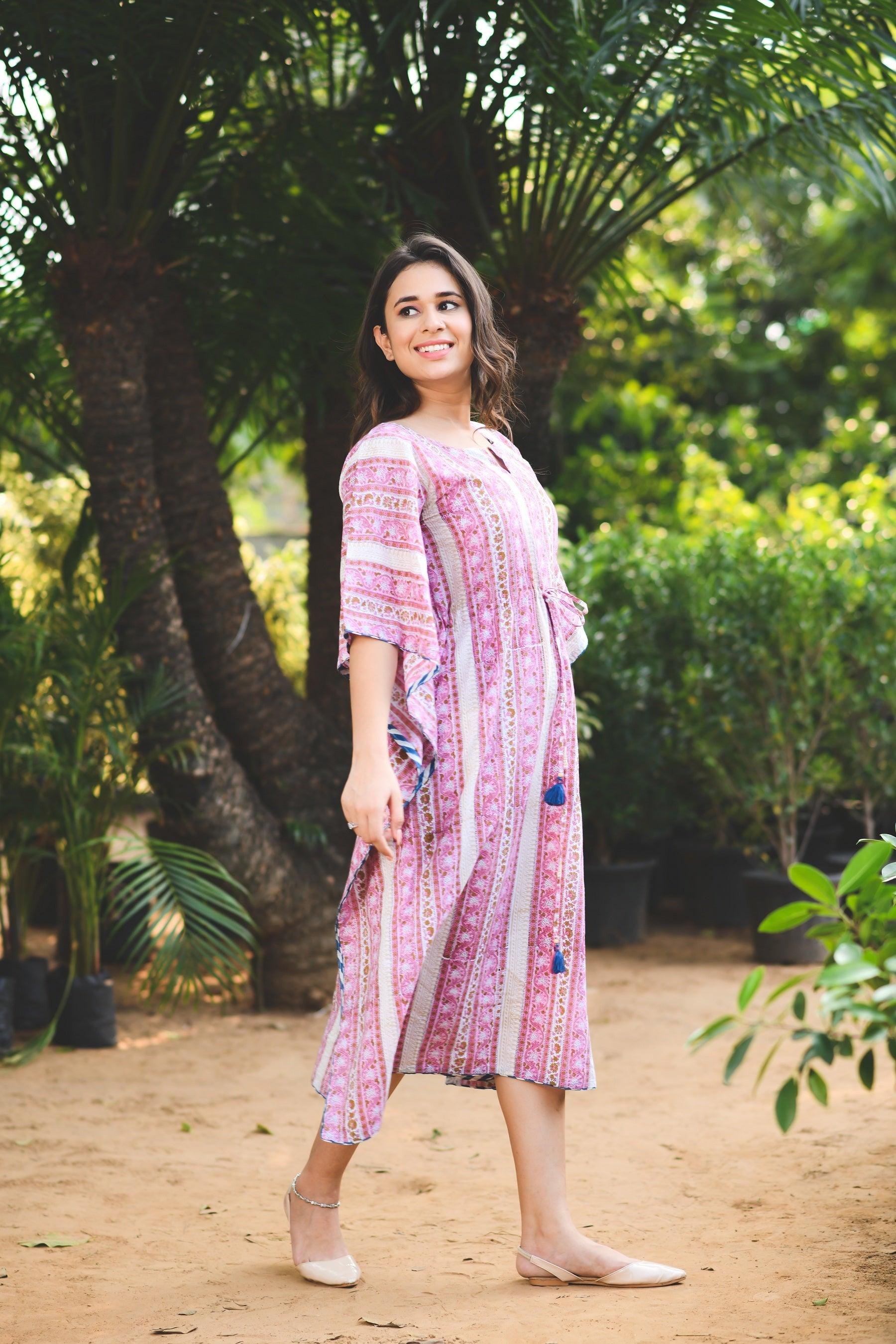 POPPY PINK LONG KAFTAN