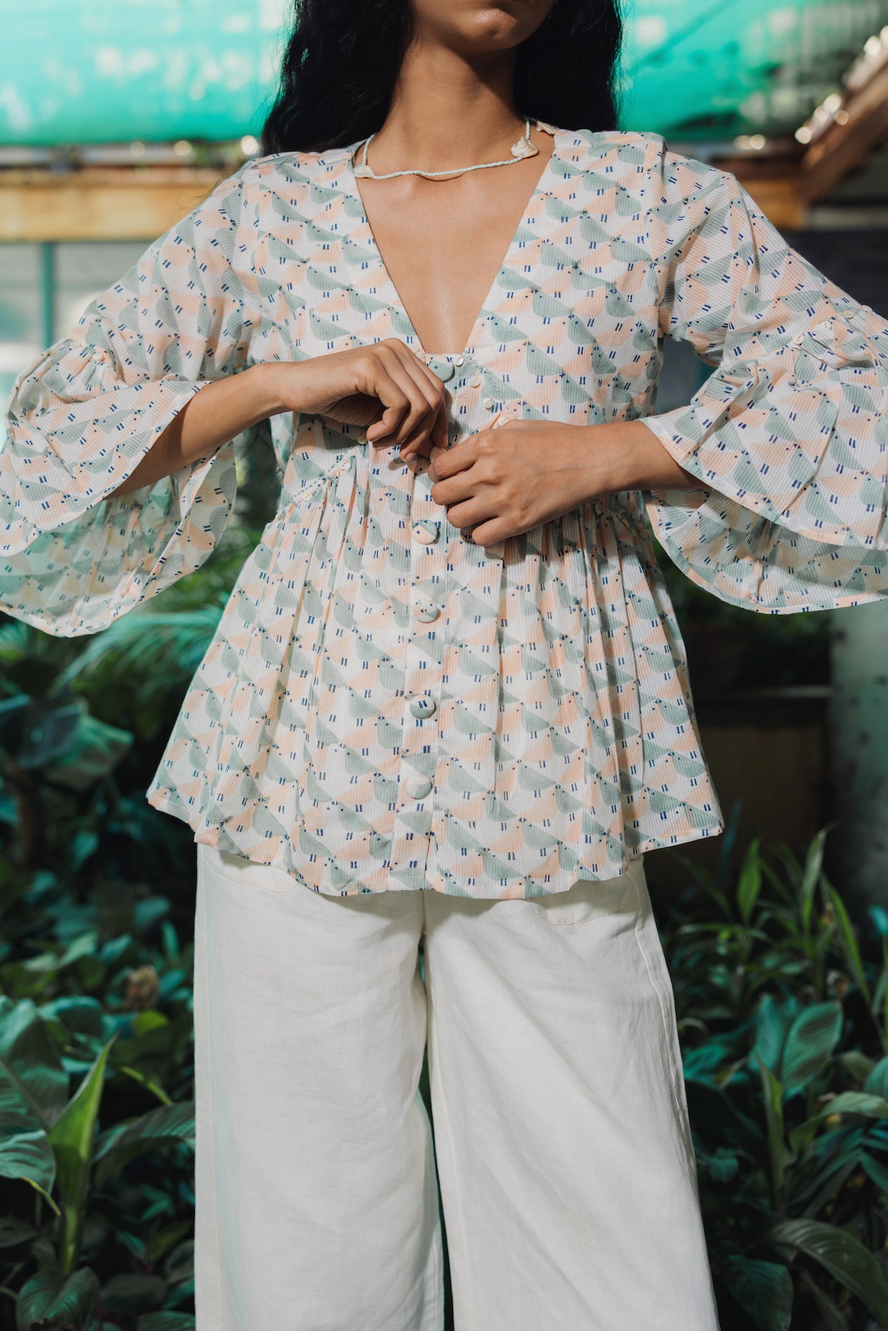 OCEAN BIRD COTTON TOPS