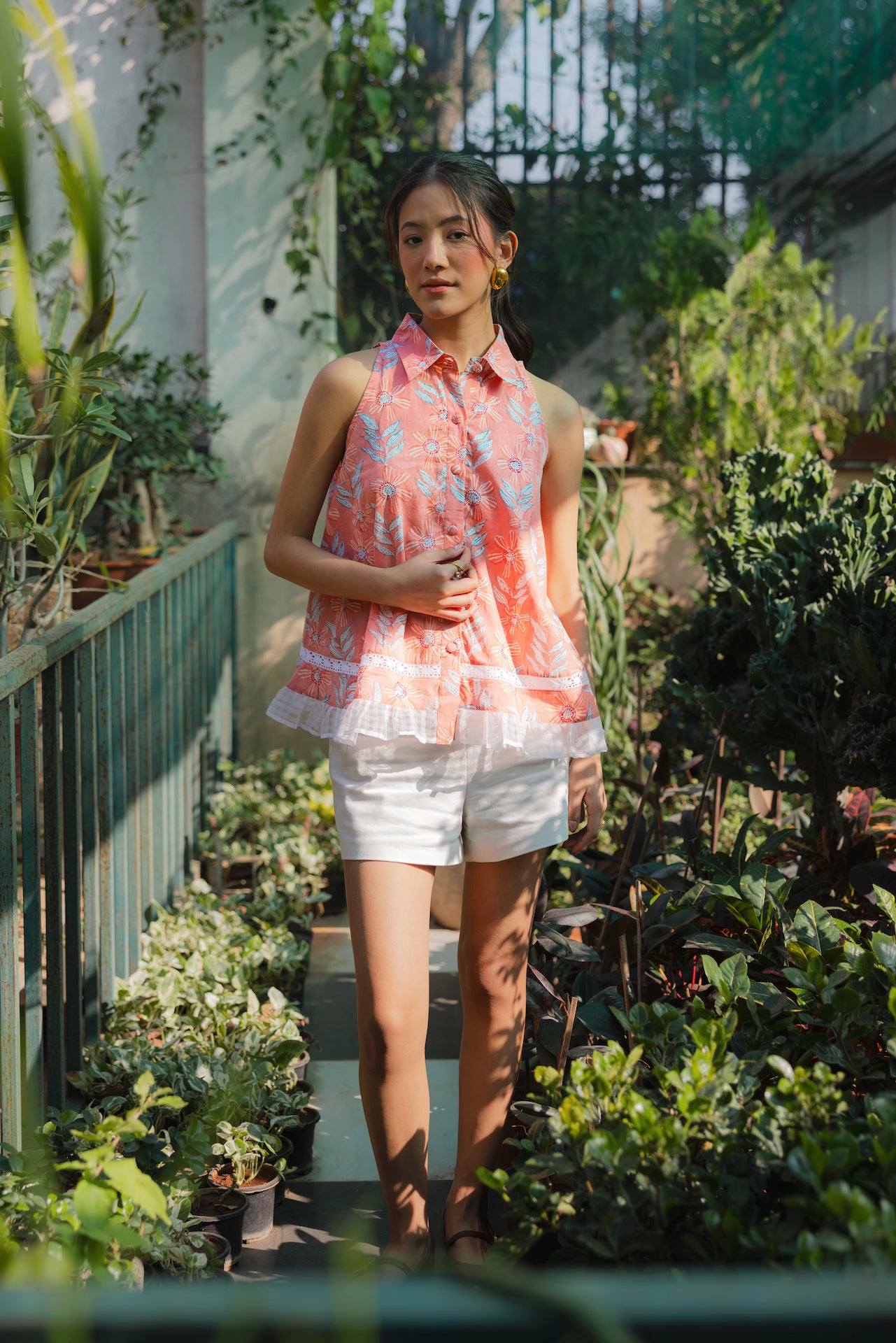 EVERLY PEACH COTTON TOPS