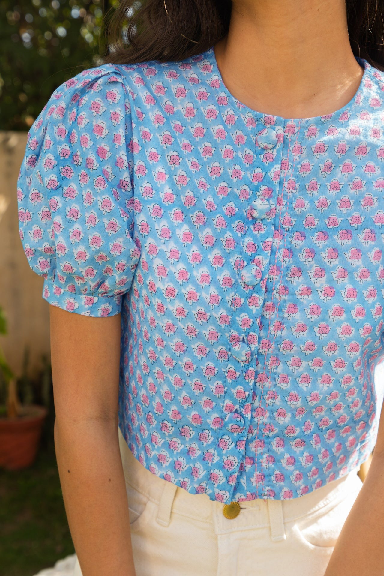 JUNO BLUE COTTON TOP