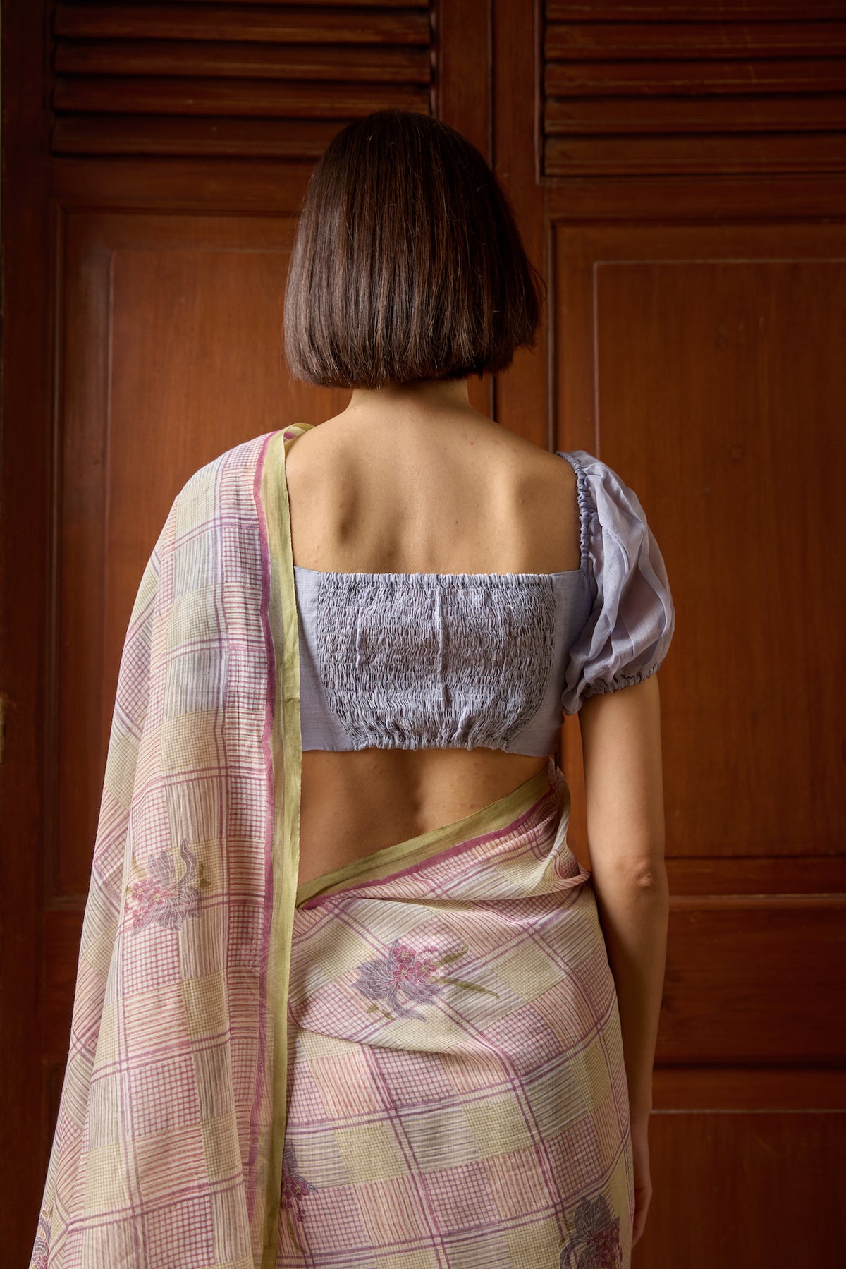 THE NIGHTSHADE SAREE WITH STITCHED BLOUSE