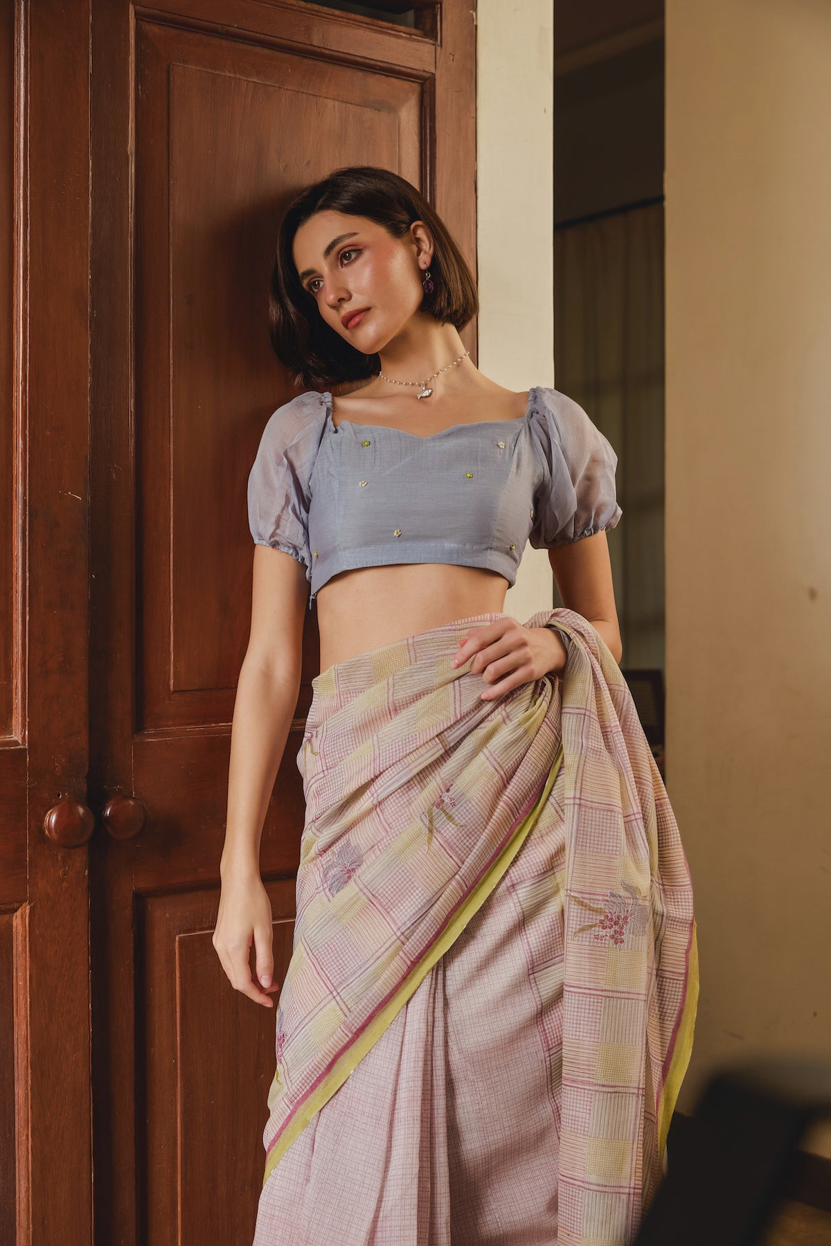 THE NIGHTSHADE SAREE WITH UNSTITCHED BLOUSE