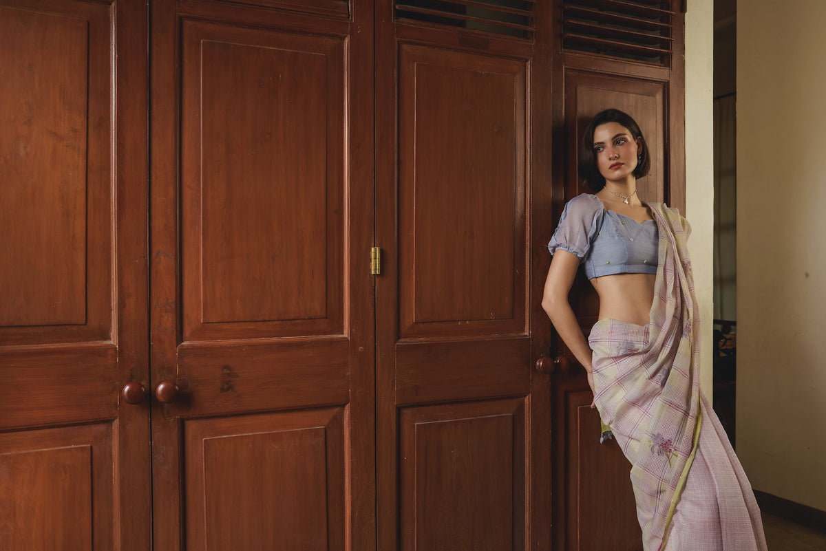 THE NIGHTSHADE SAREE WITH UNSTITCHED BLOUSE