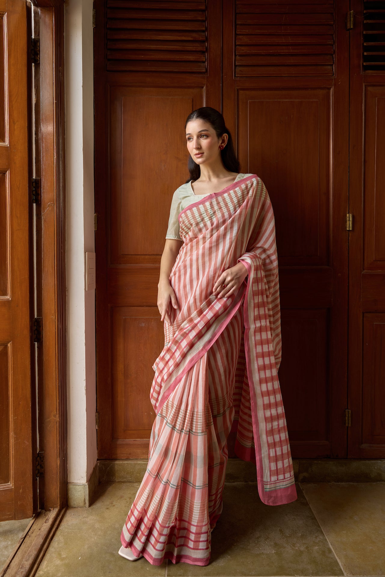 MAYFLOWER SAREE WITH STITCHED BLOUSE