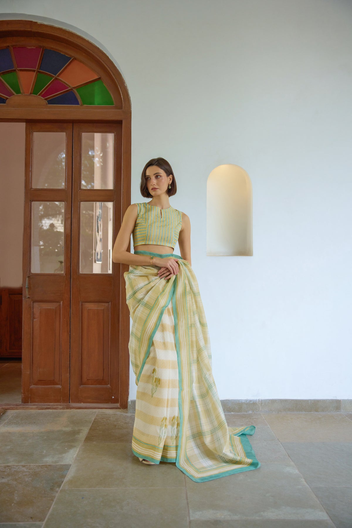 LOST IN SPRING SAREE WITH UNSTITCHED BLOUSE