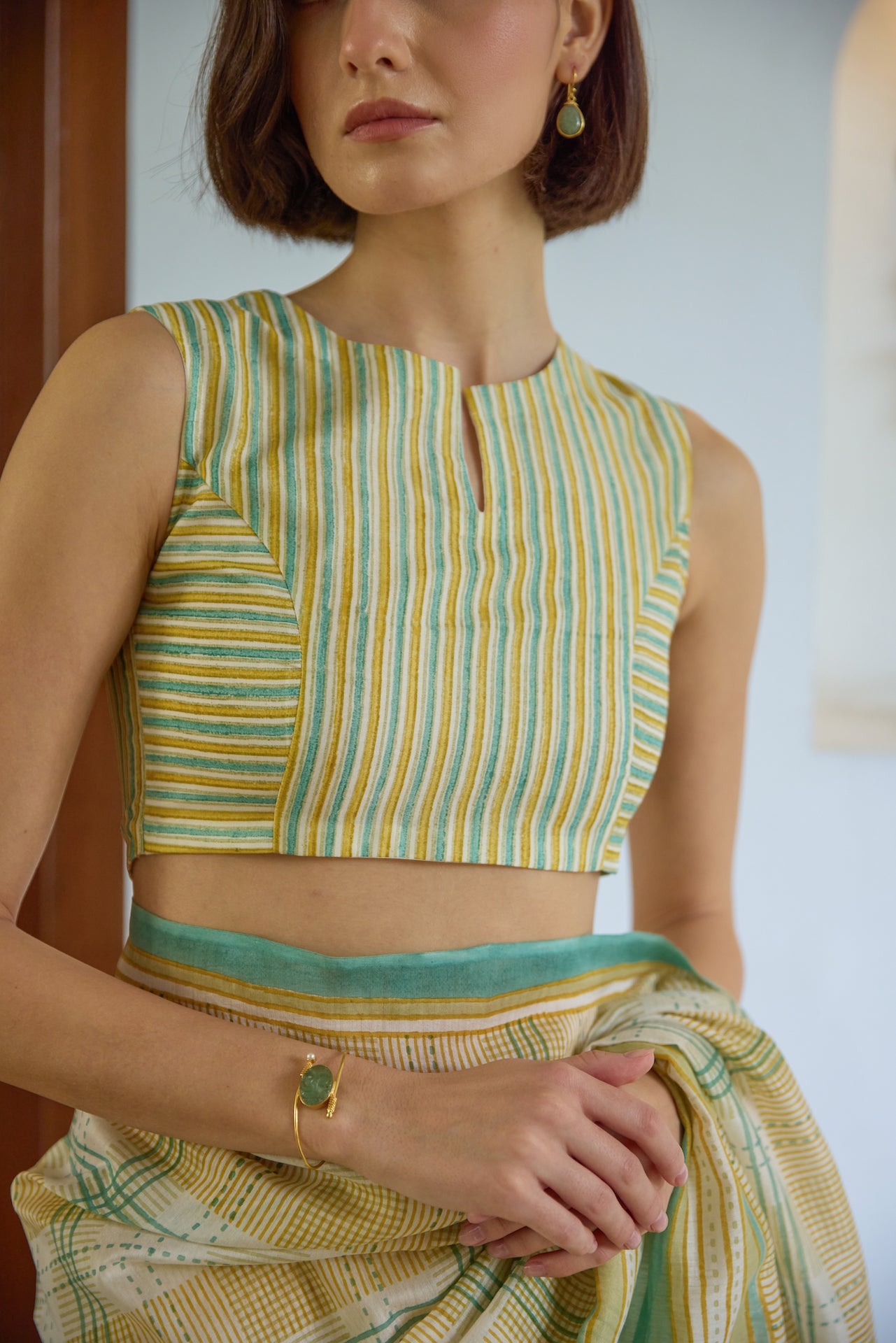 LOST IN SPRING SAREE WITH UNSTITCHED BLOUSE