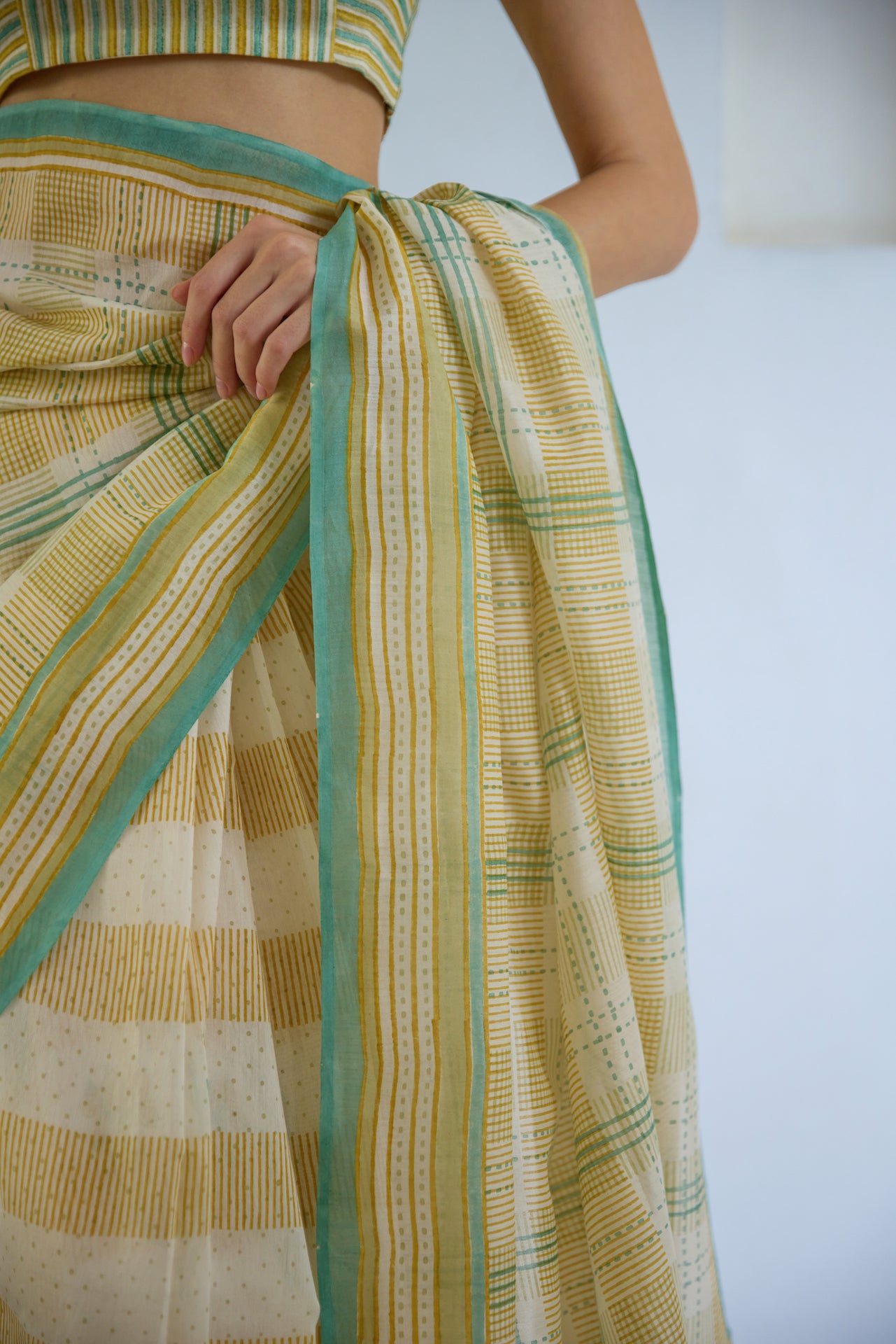 LOST IN SPRING SAREE WITH UNSTITCHED BLOUSE