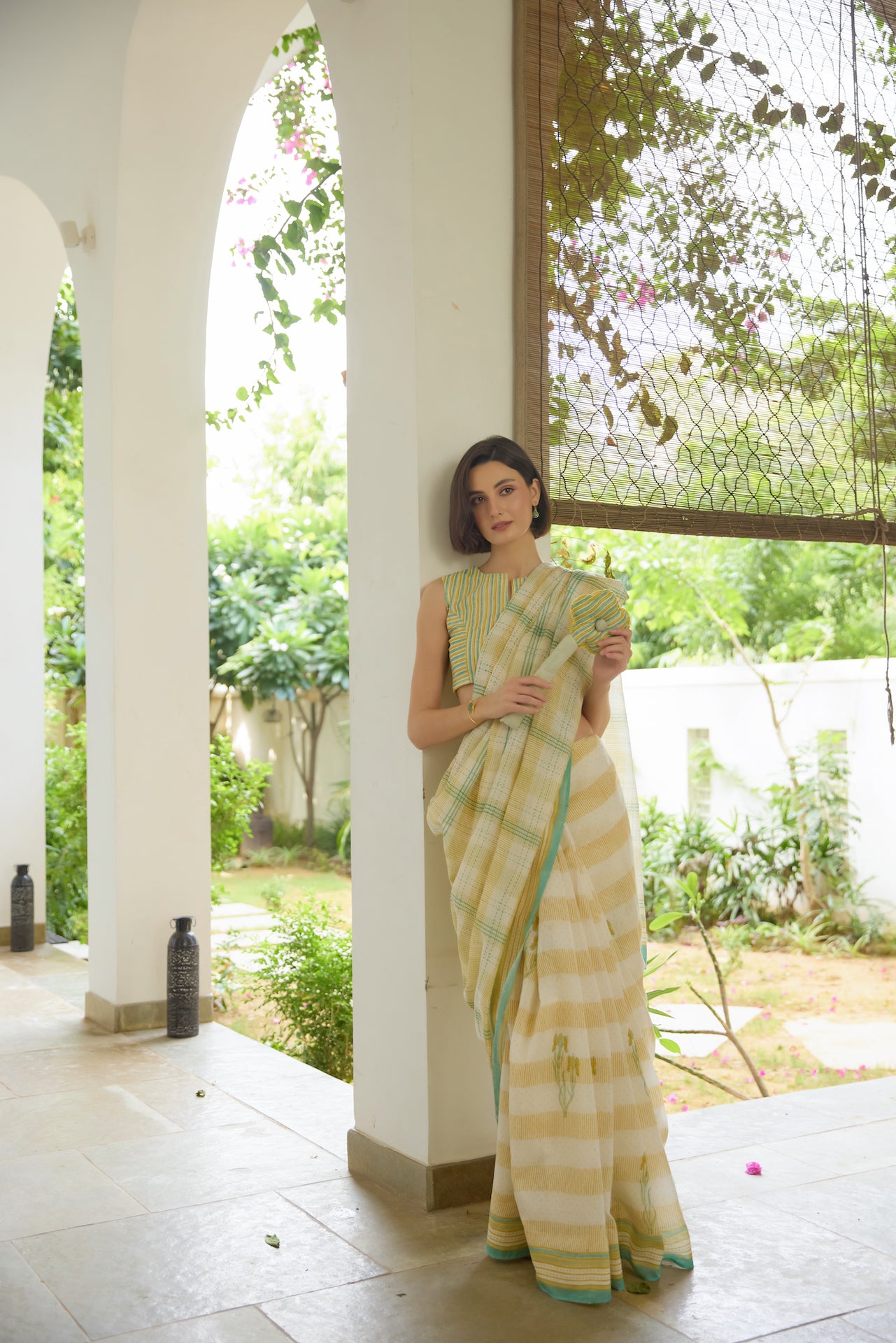 LOST IN SPRING SAREE WITH UNSTITCHED BLOUSE