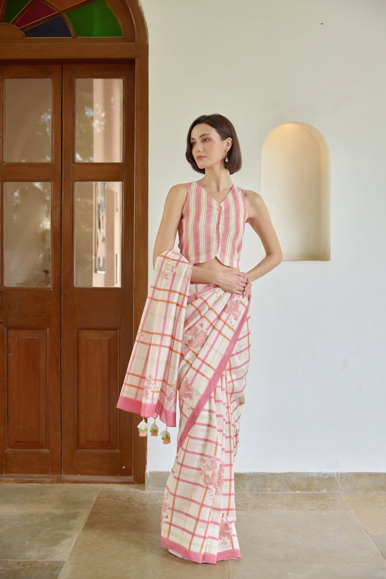 THE SOFT REBEL SAREE WITH STITCHED BLOUSE