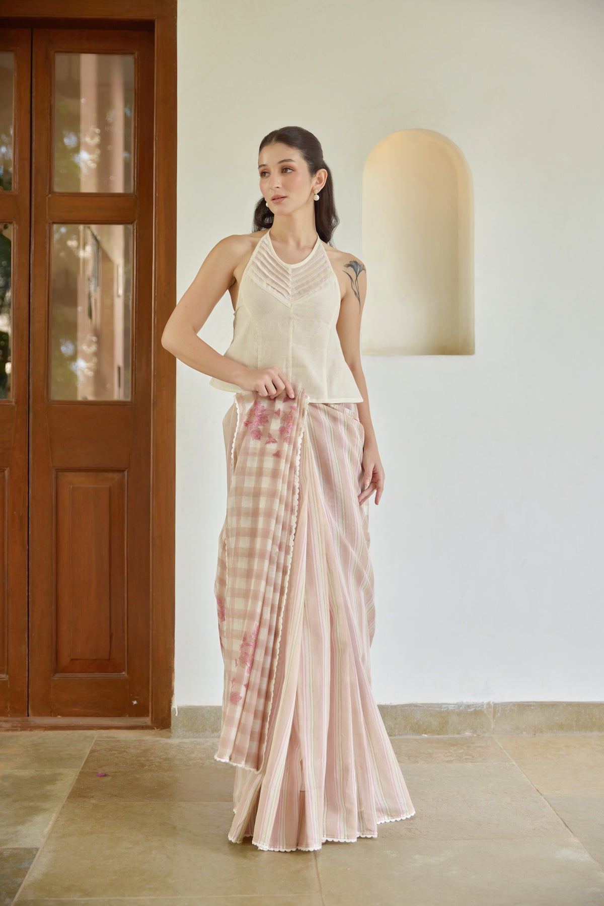 SWEETBRIER SAREE WITH STITCHED BLOUSE
