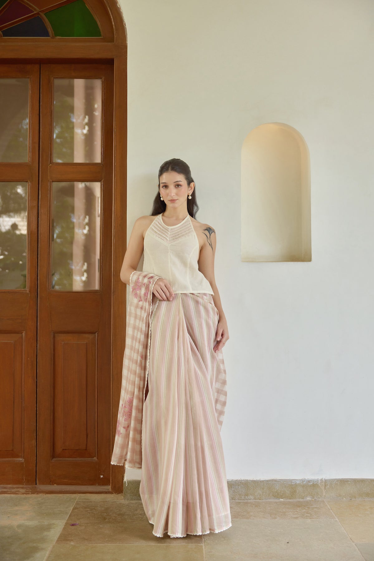SWEETBRIER SAREE WITH STITCHED BLOUSE