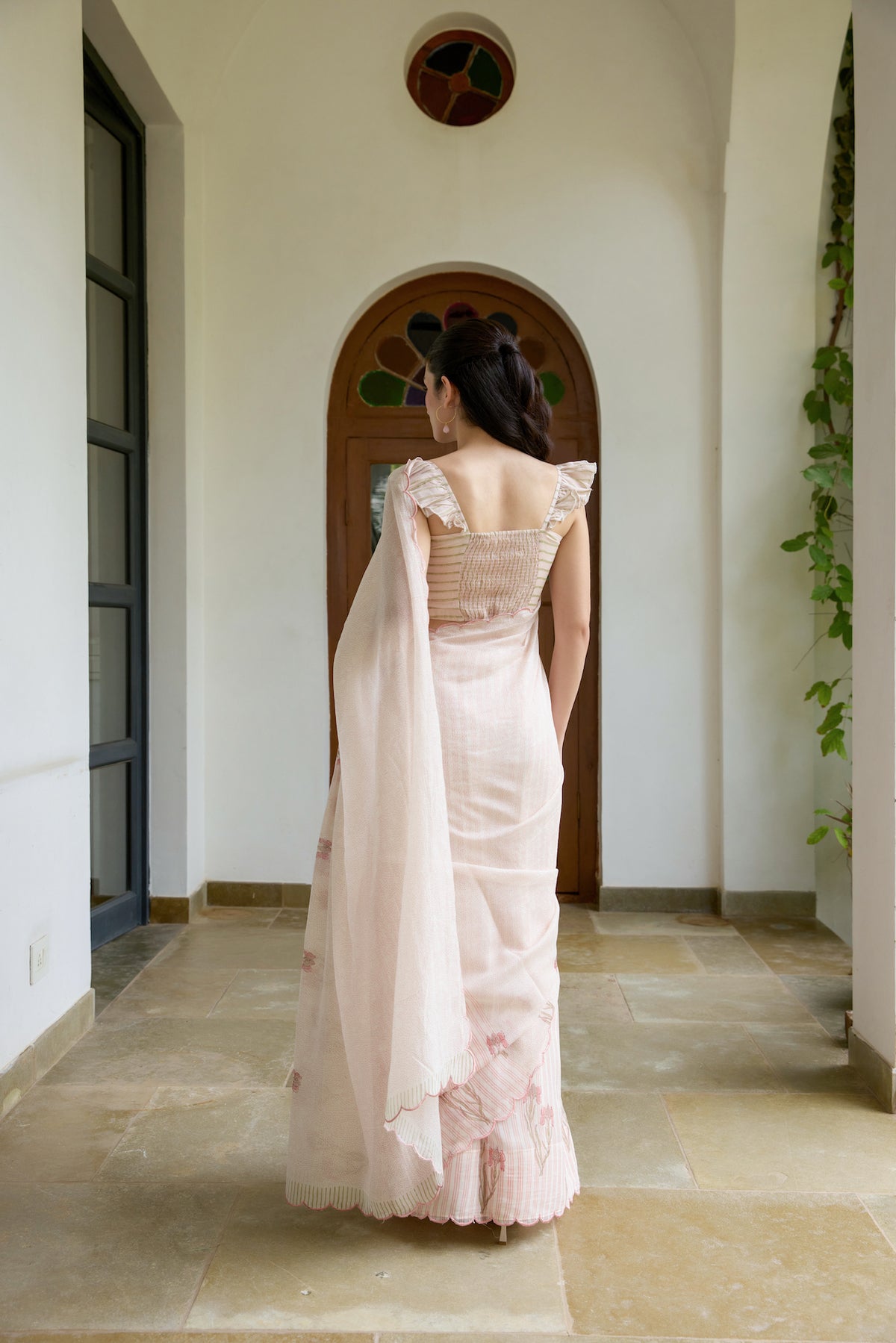 IRIS LANE SAREE WITH STITCHED BLOUSE