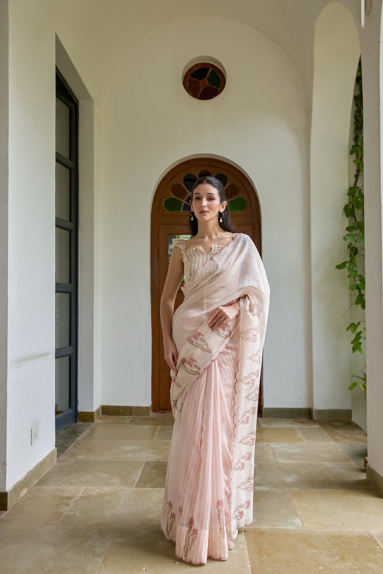IRIS LANE SAREE WITH STITCHED BLOUSE