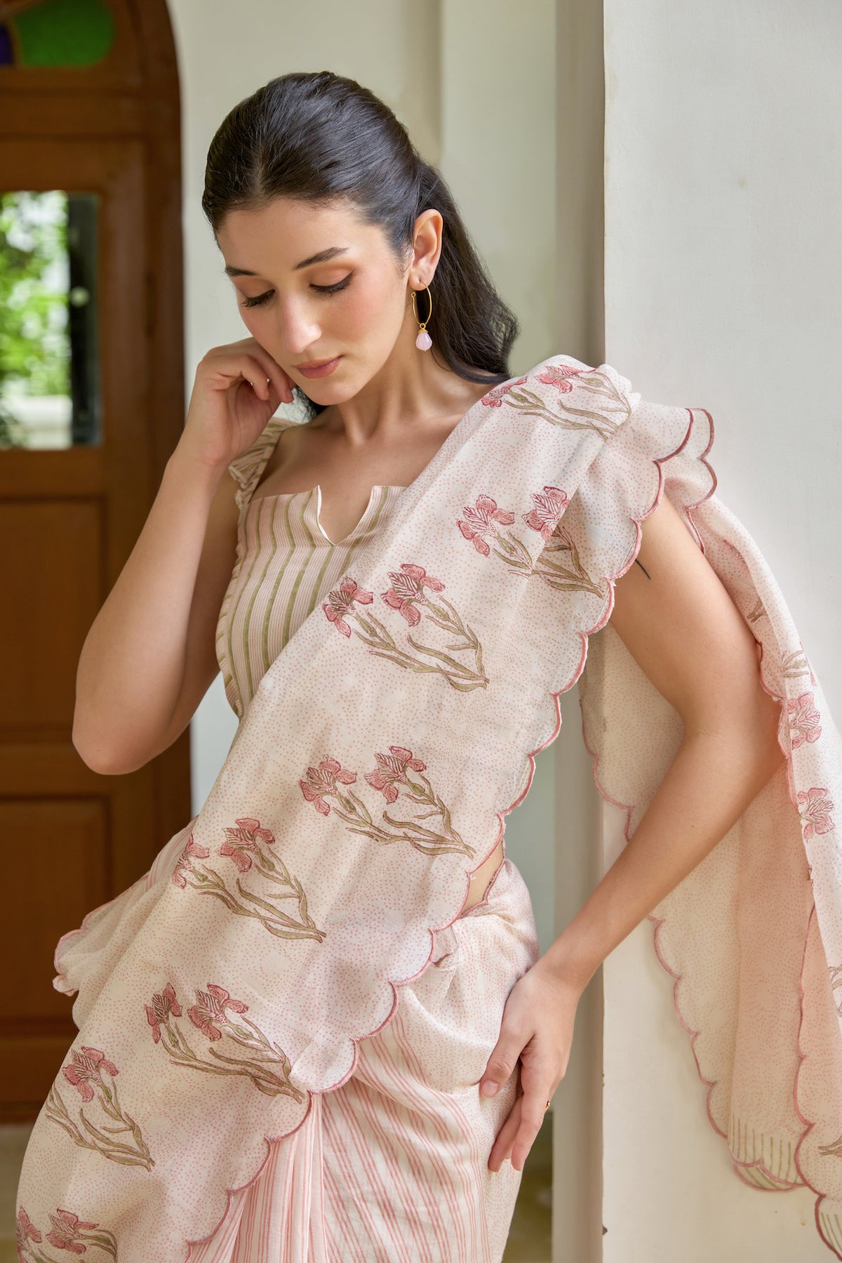 IRIS LANE SAREE WITH UNSTITCHED BLOUSE