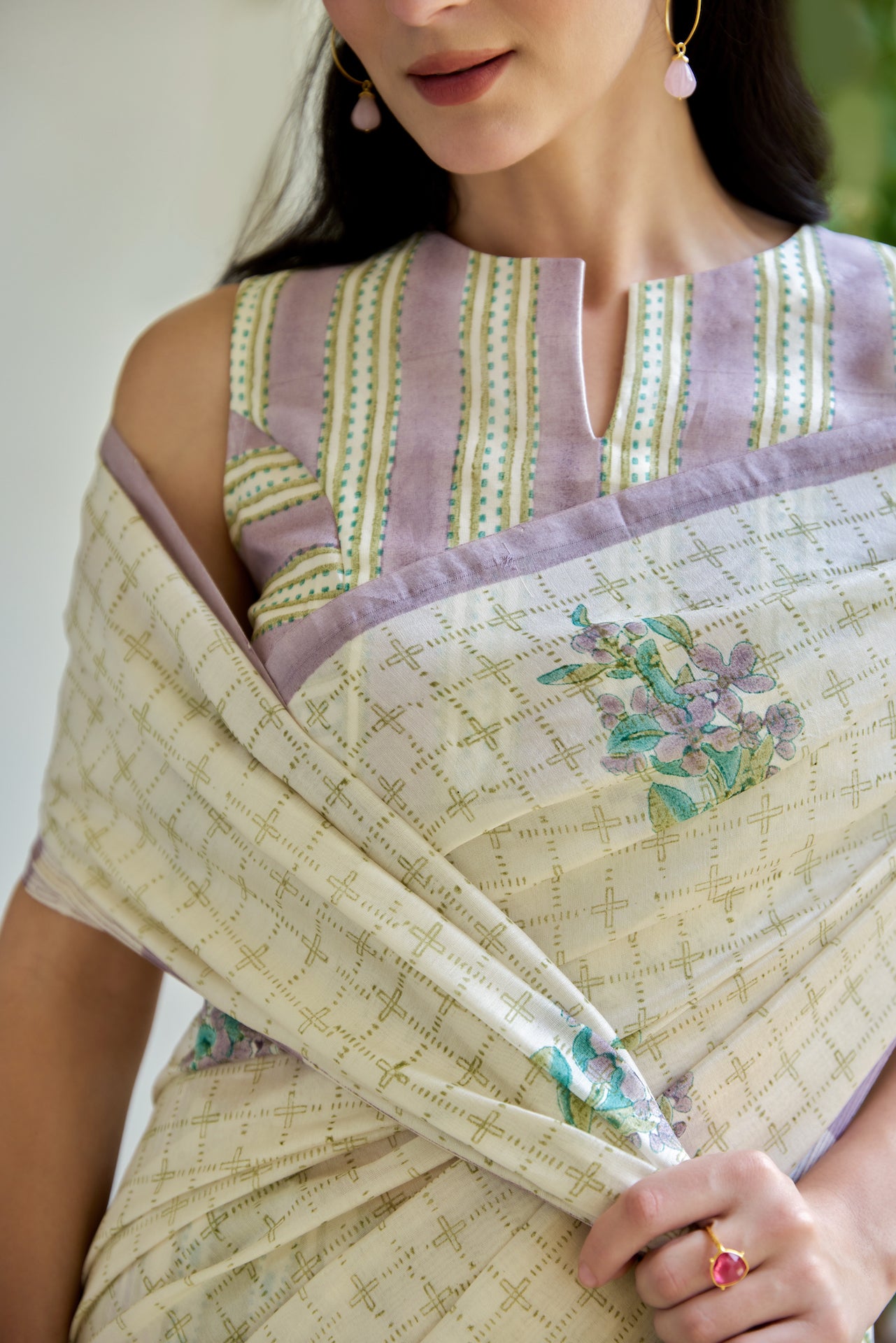 WILD COAST SAREE WITH STITCHED BLOUSE