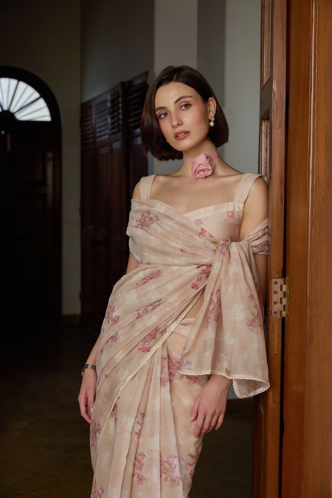 VILLEA WING SAREE WITH STITCHED BLOUSE