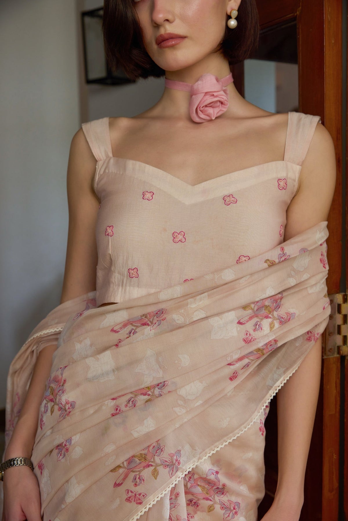 VILLEA WING SAREE WITH UNSTITCHED BLOUSE