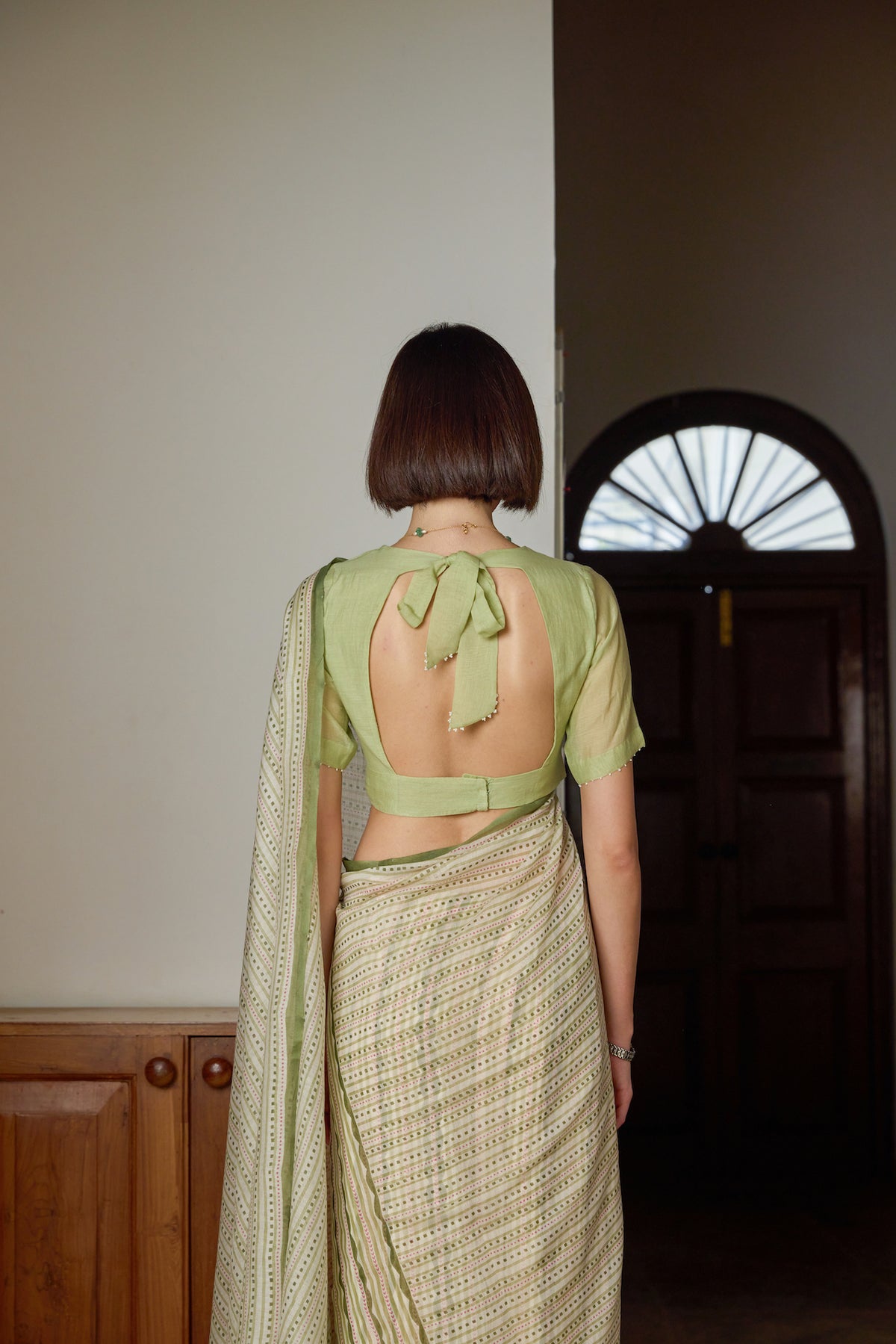 MOSS GARDEN SAREE WITH UNSTITCHED BLOUSE