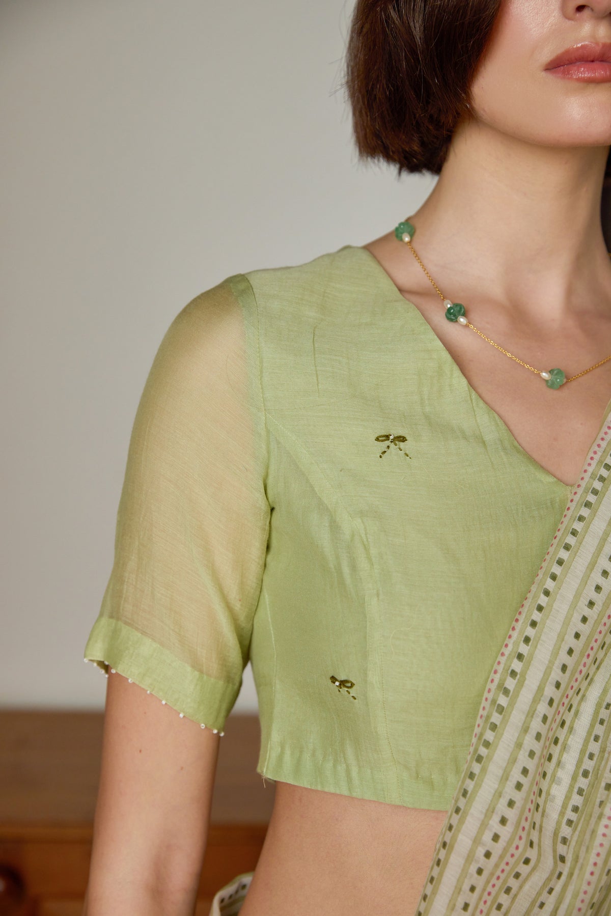 MOSS GARDEN SAREE WITH UNSTITCHED BLOUSE