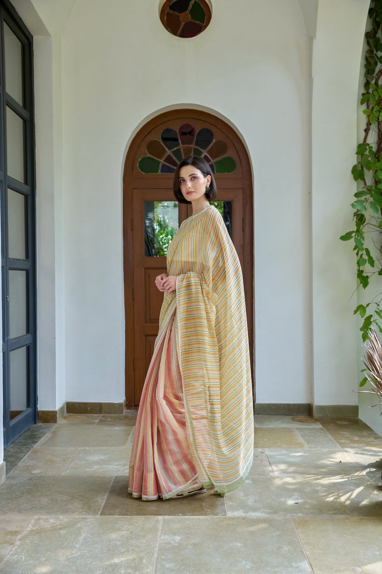 SUNSET LINES SAREE