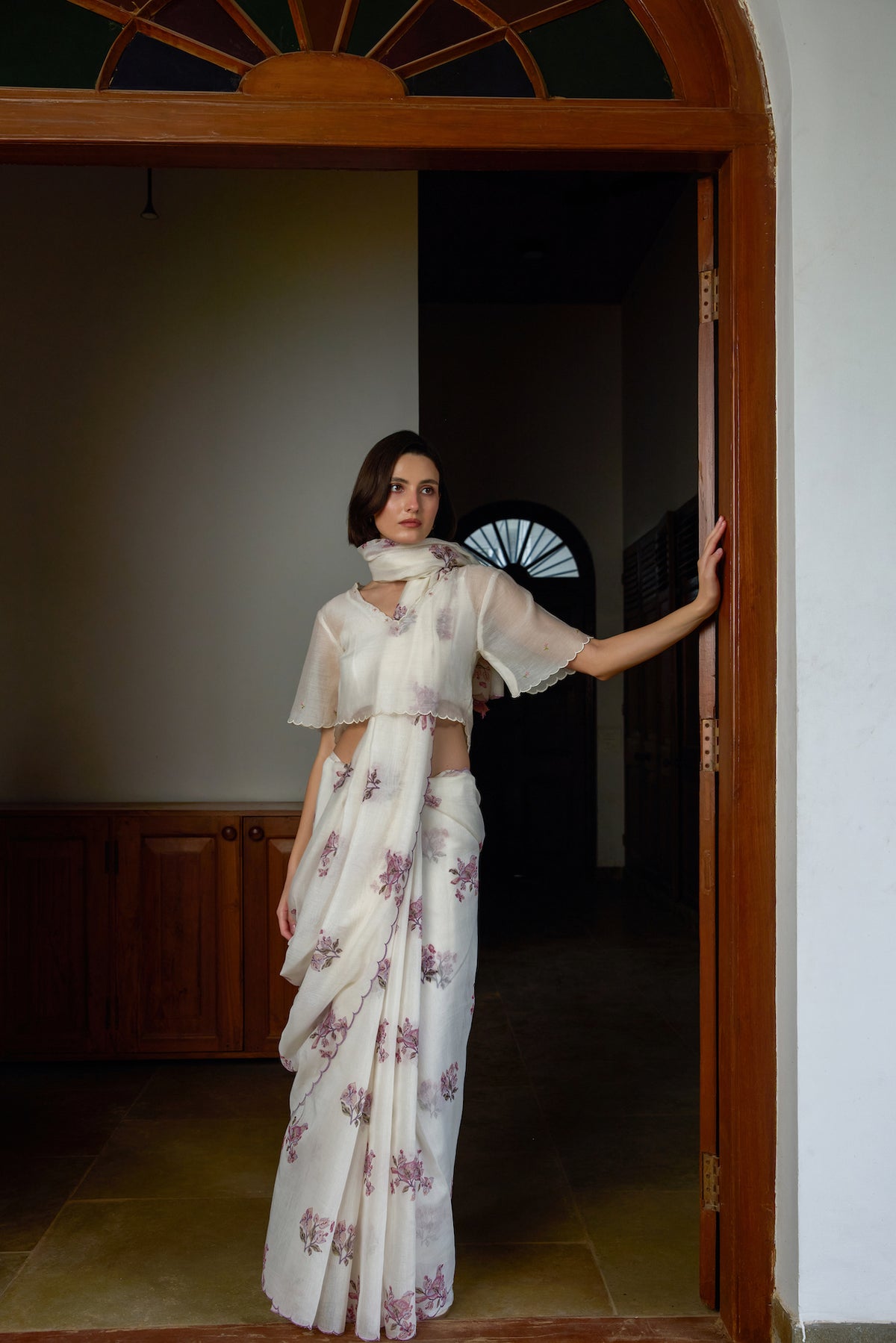 THE WINTER DOVE SAREE