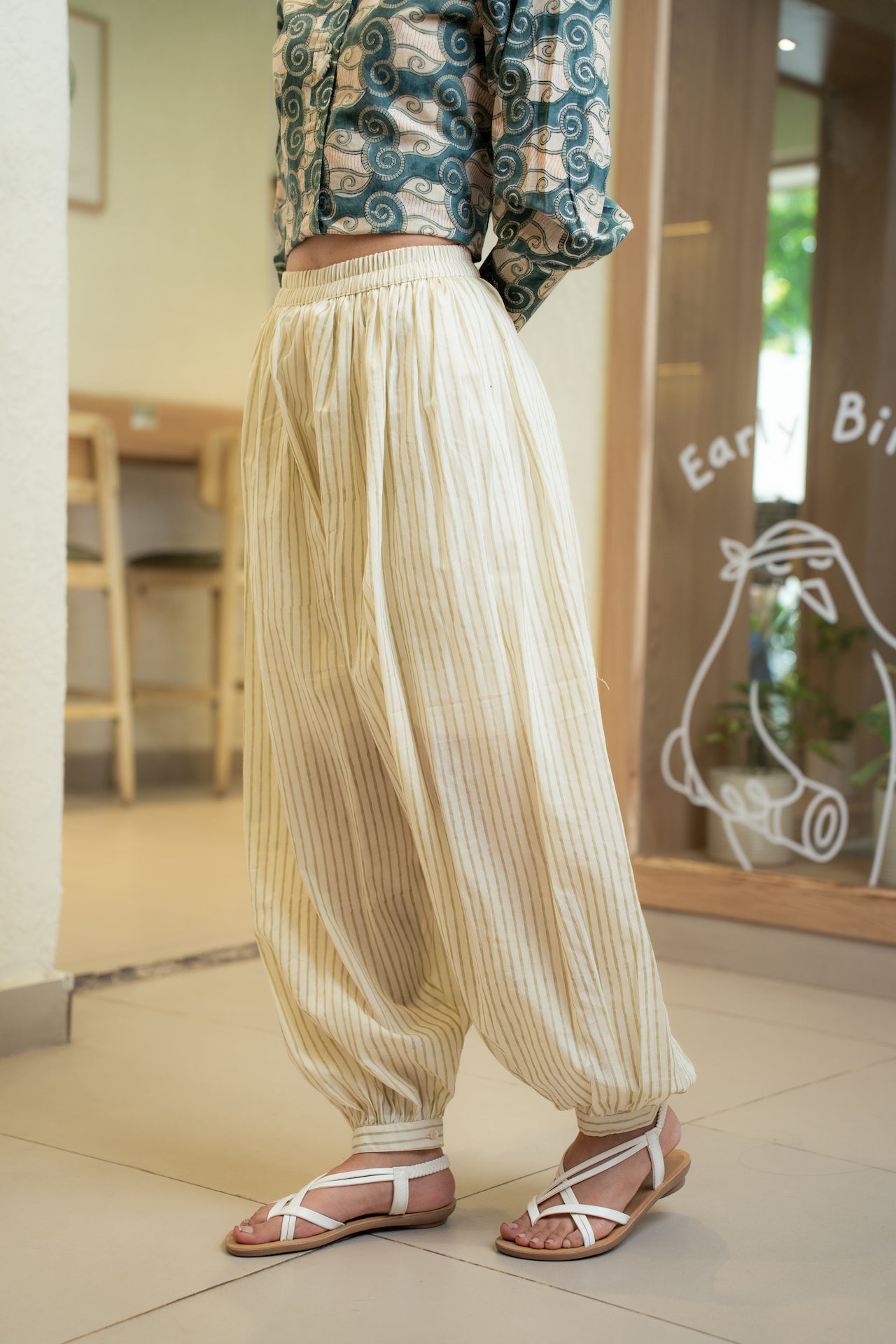 SPIRAL SAGE TOP