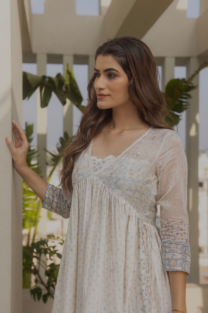 IVORY ECCENTRIC KURTA