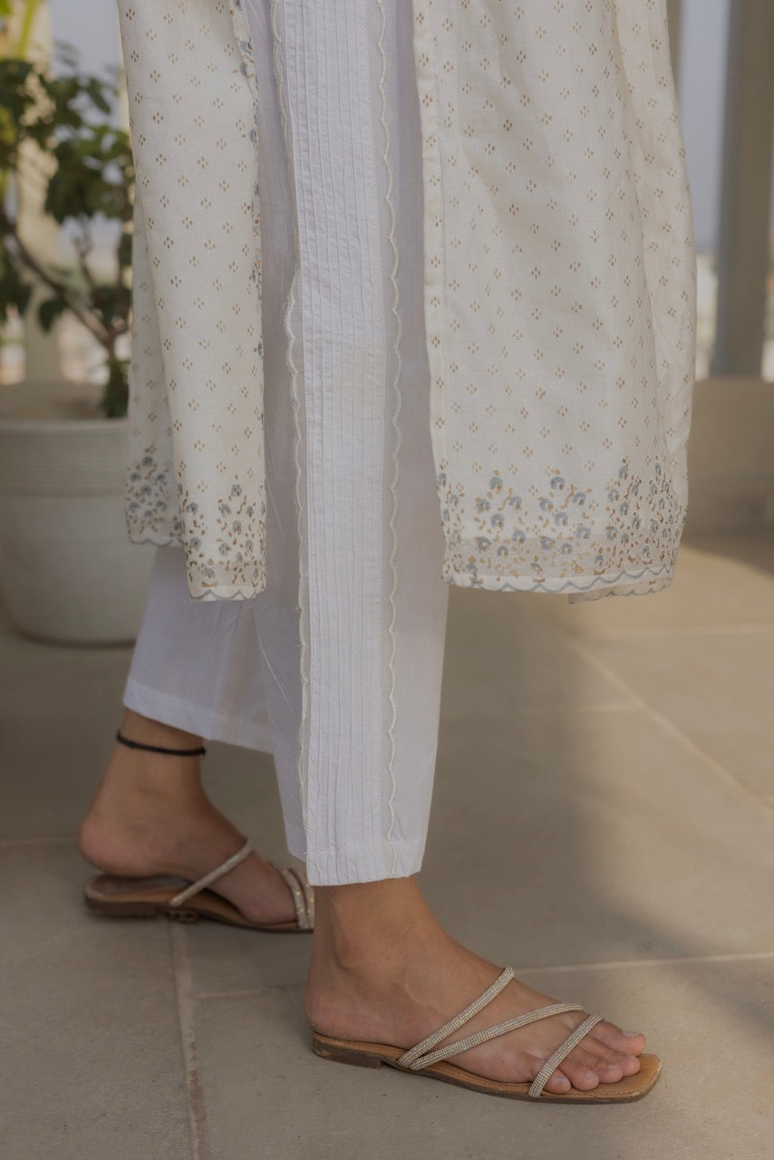 IVORY ECCENTRIC KURTA