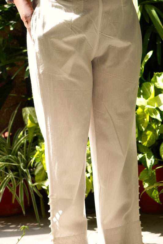 IRYA COTTON STRAIGHT LEG PANTS