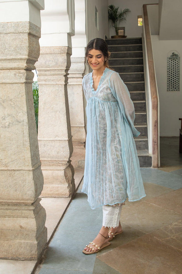 Kesariya Cosmos Kurta Set