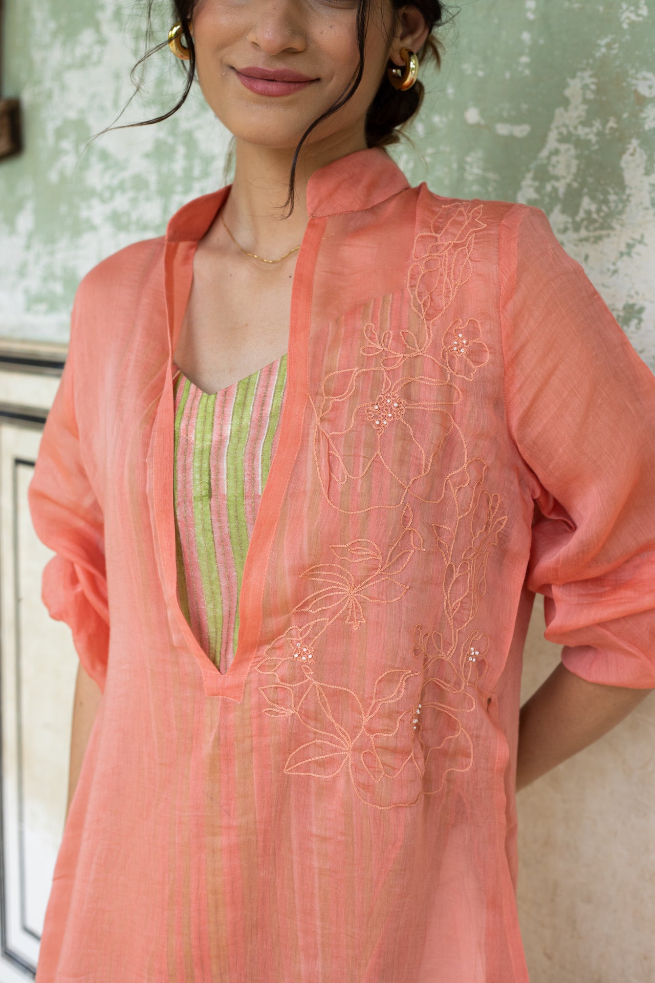 ANA CHANDERI KURTA SET