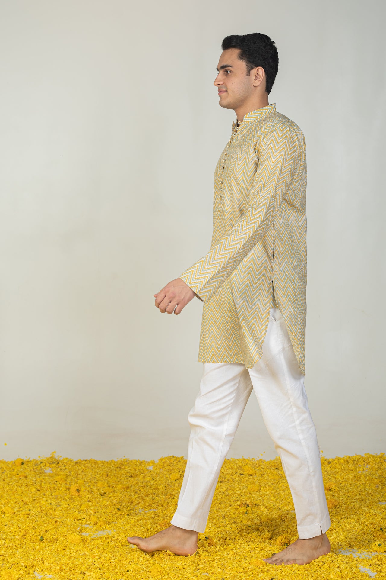 TRADITION CHANDHERI KURTA SET