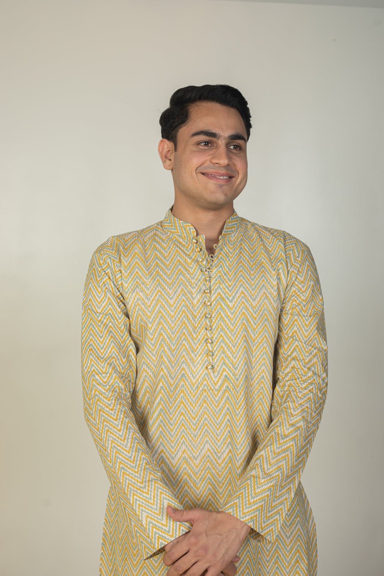 TRADITION CHANDHERI KURTA SET