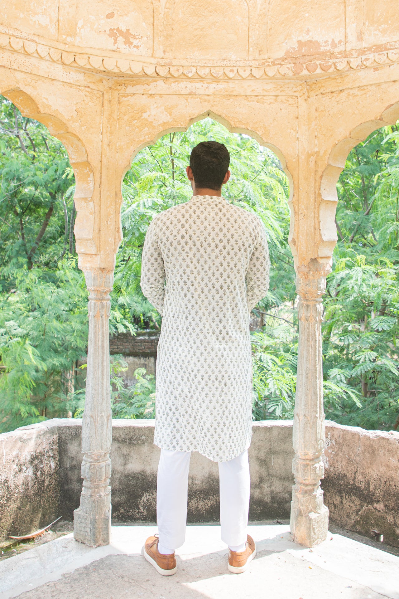 IVORY PRINT KURTA SET