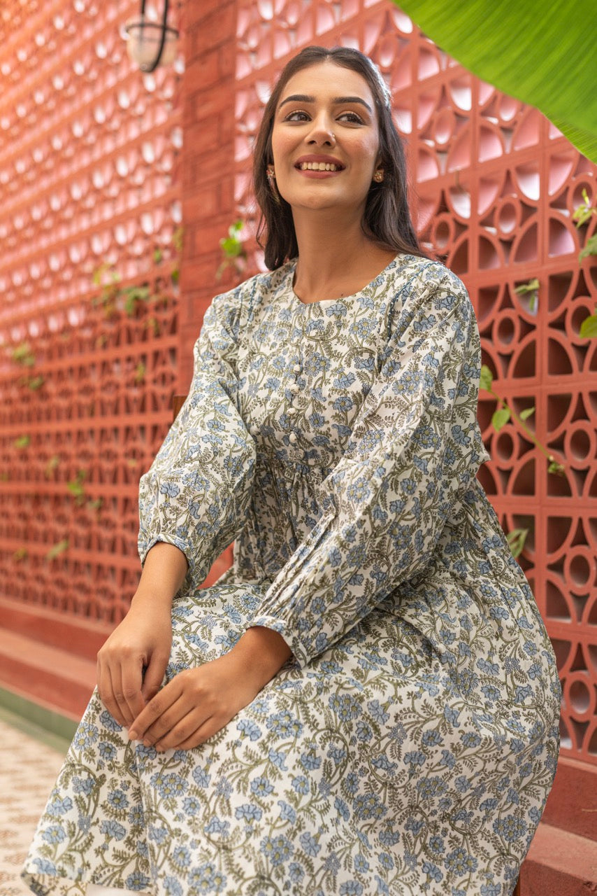 DAISY IVORY PRINTED KURTA