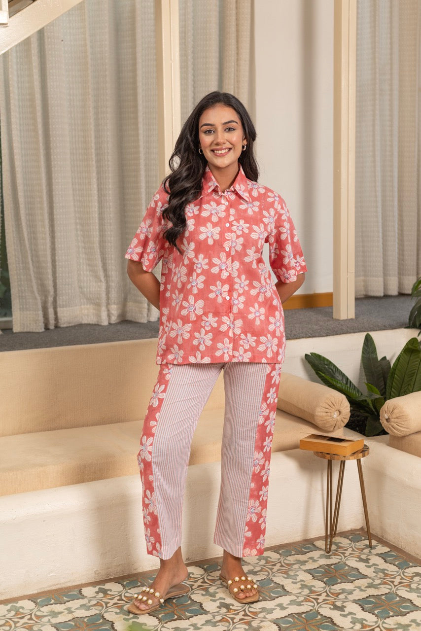 PEPPY FLORAL COTTON LOUNGESET