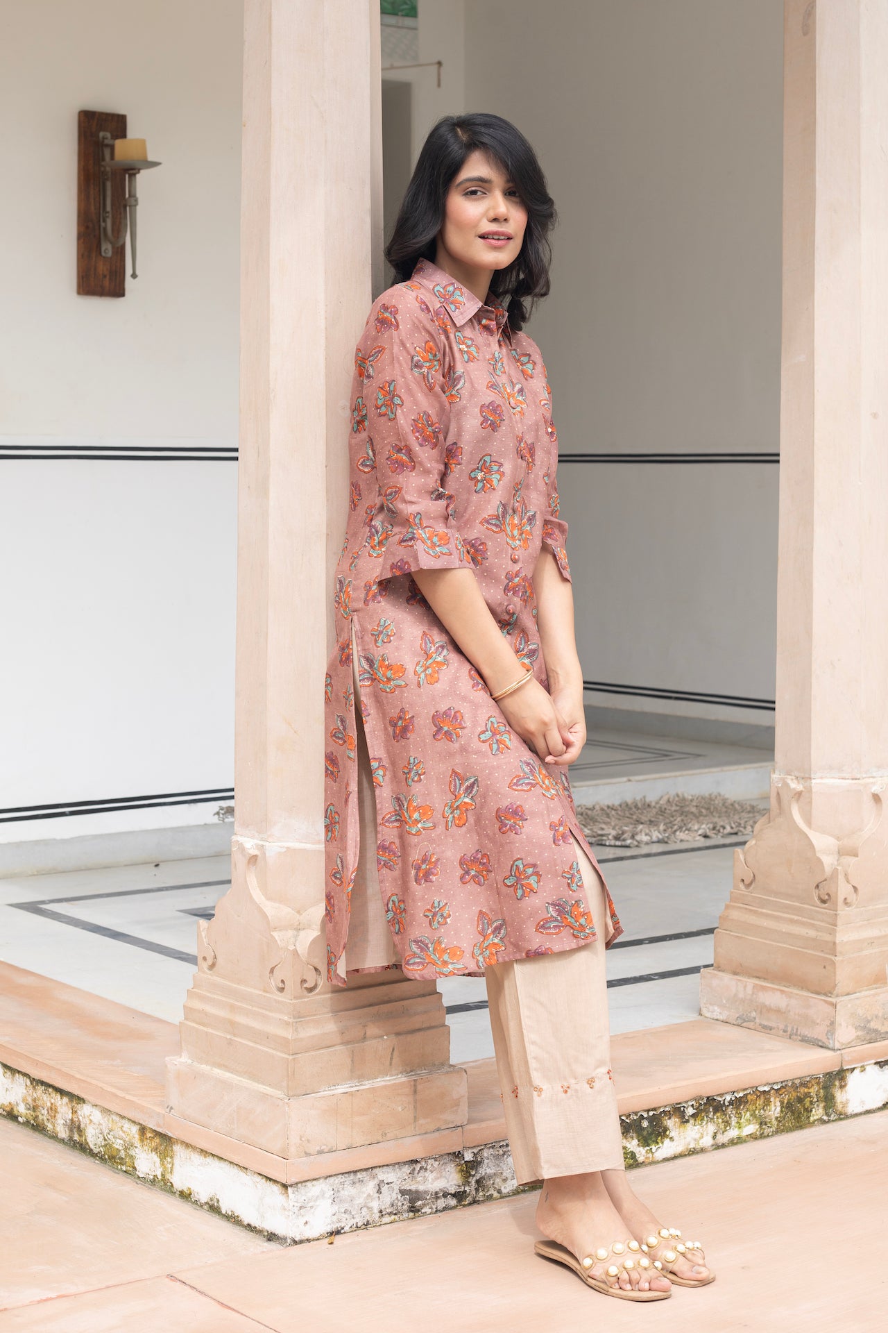 RUBY CHANDHERI KURTA SET