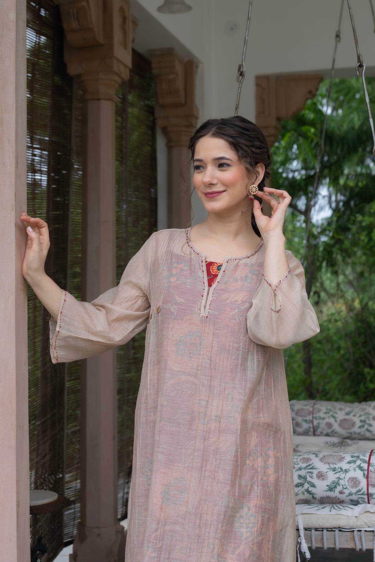 ALEENA CHANDHERI KURTA (Set Of 2)