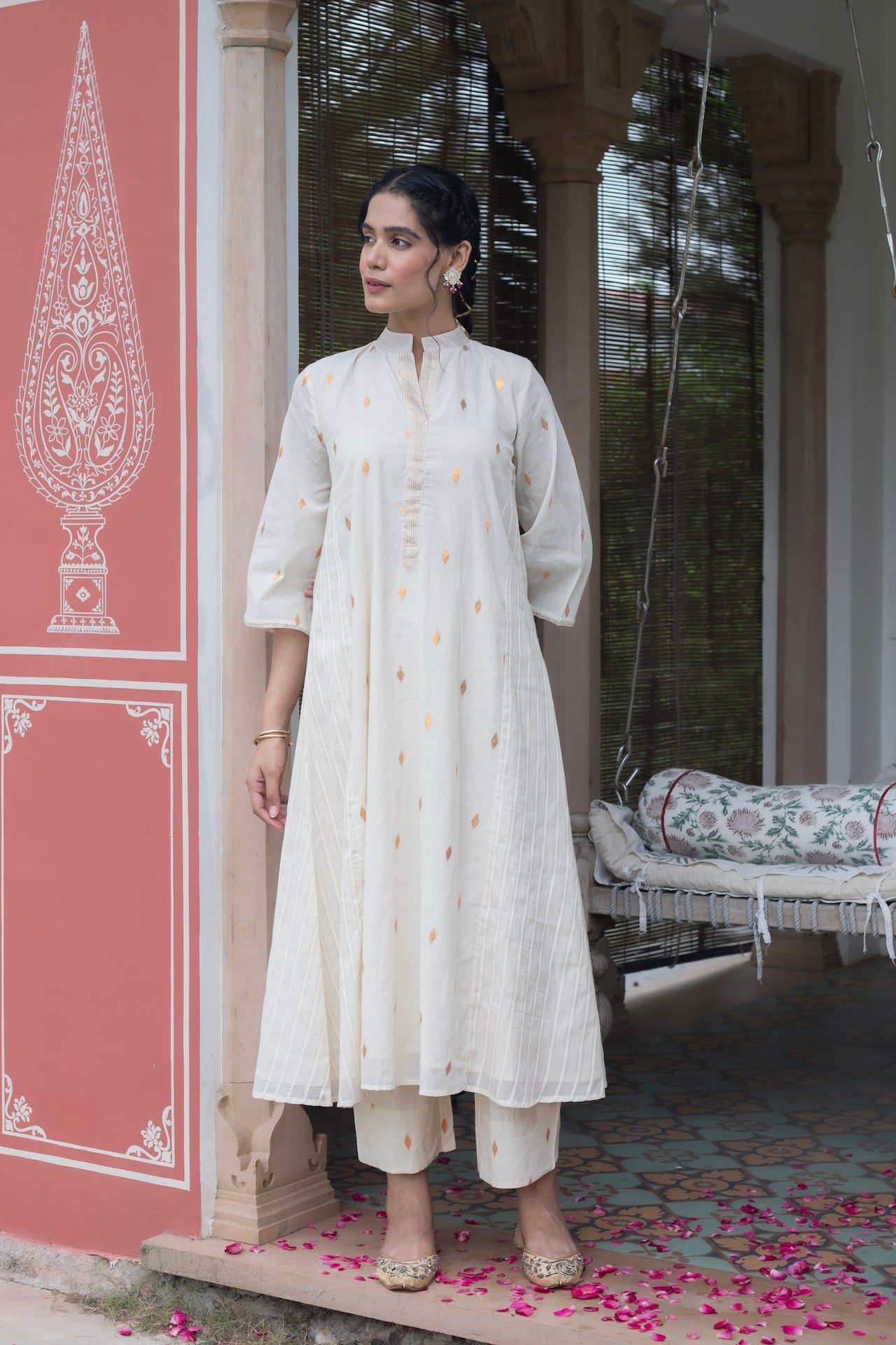 AFREEN COTTON WHITE KURTA